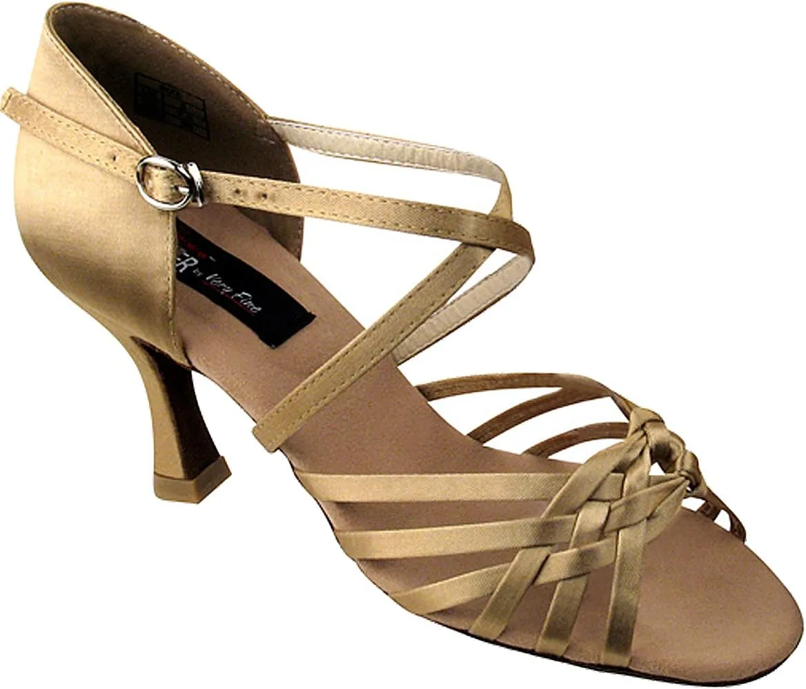Very Fine Women's Salsa Ballroom Tango Dance Shoes CD2151 Bundle with Back-of-Heel Cushions 2.5 Inch Heel