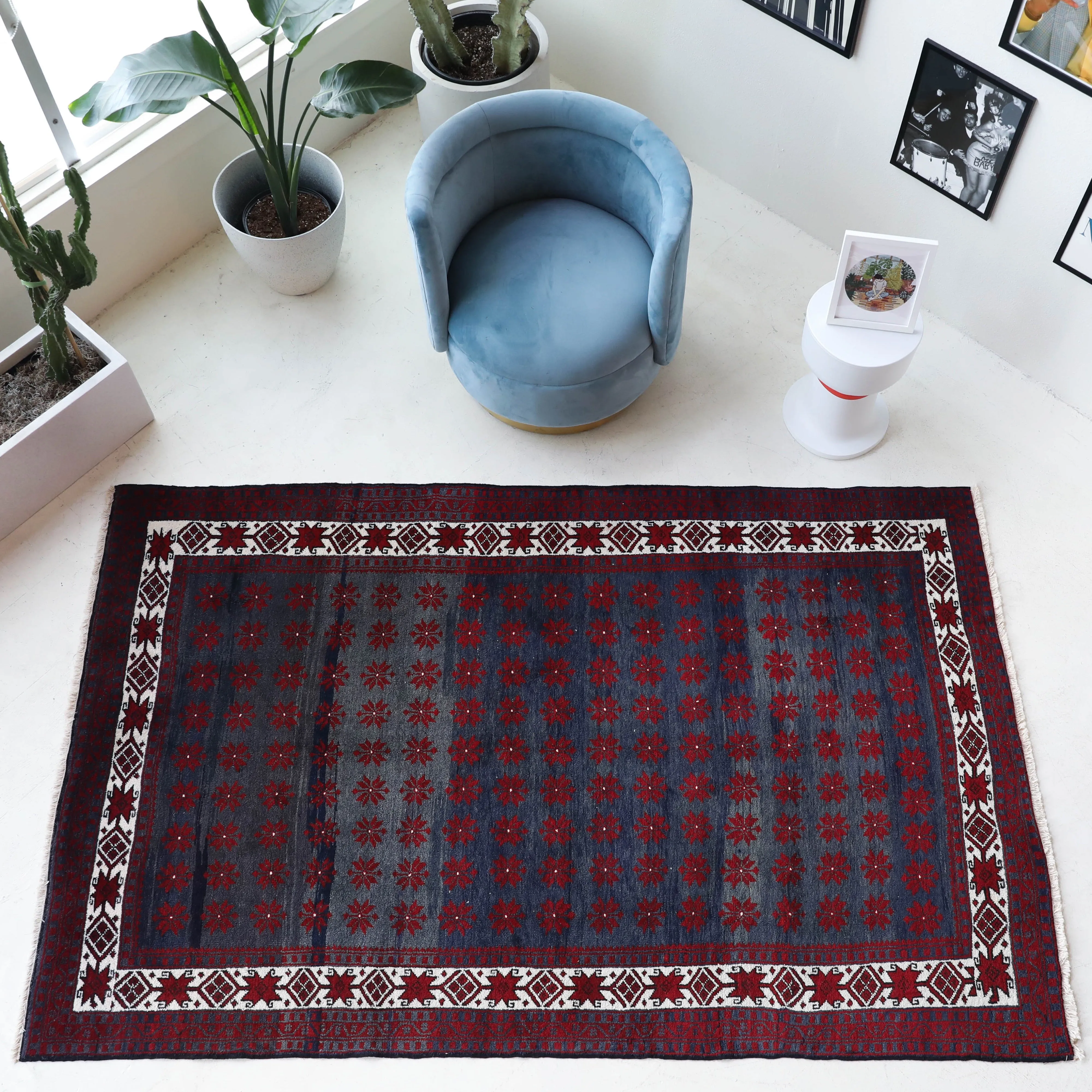 Vintage Balikesir Rug 5'x8'2"