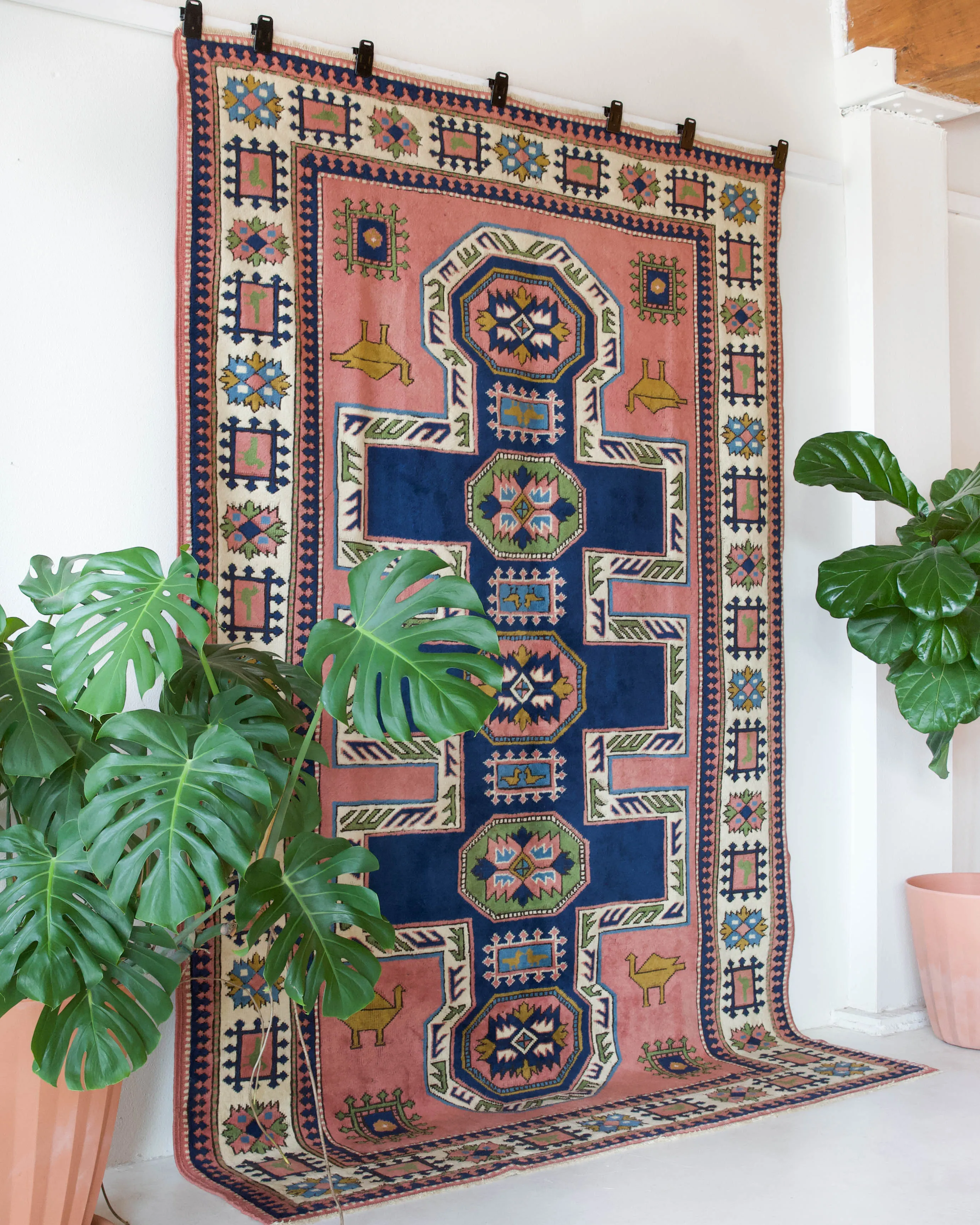 Vintage Caucasian design Nigde Rug 6'11"x10'7"