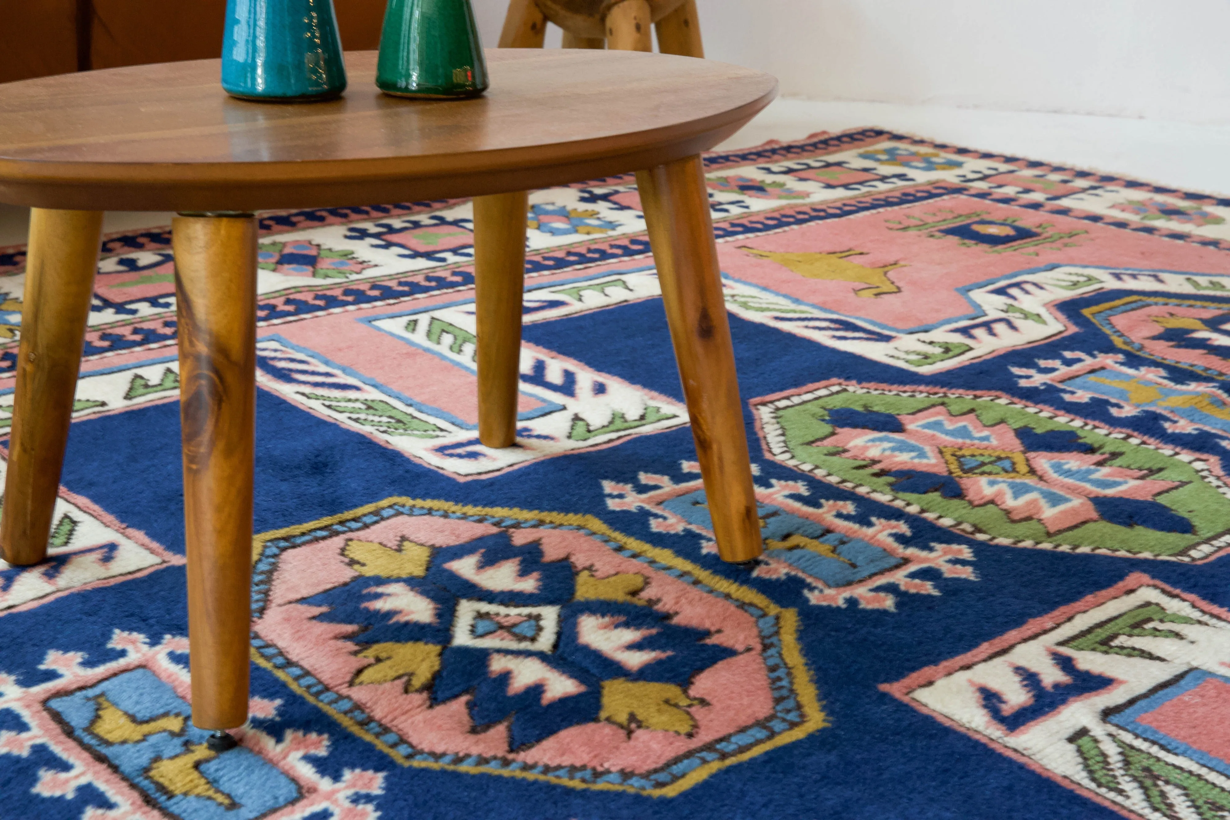 Vintage Caucasian design Nigde Rug 6'11"x10'7"