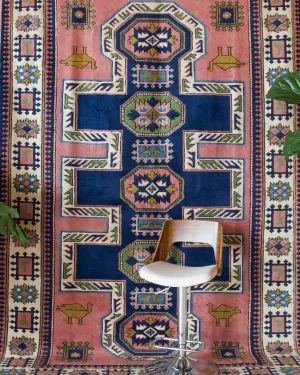 Vintage Caucasian design Nigde Rug 6'11"x10'7"