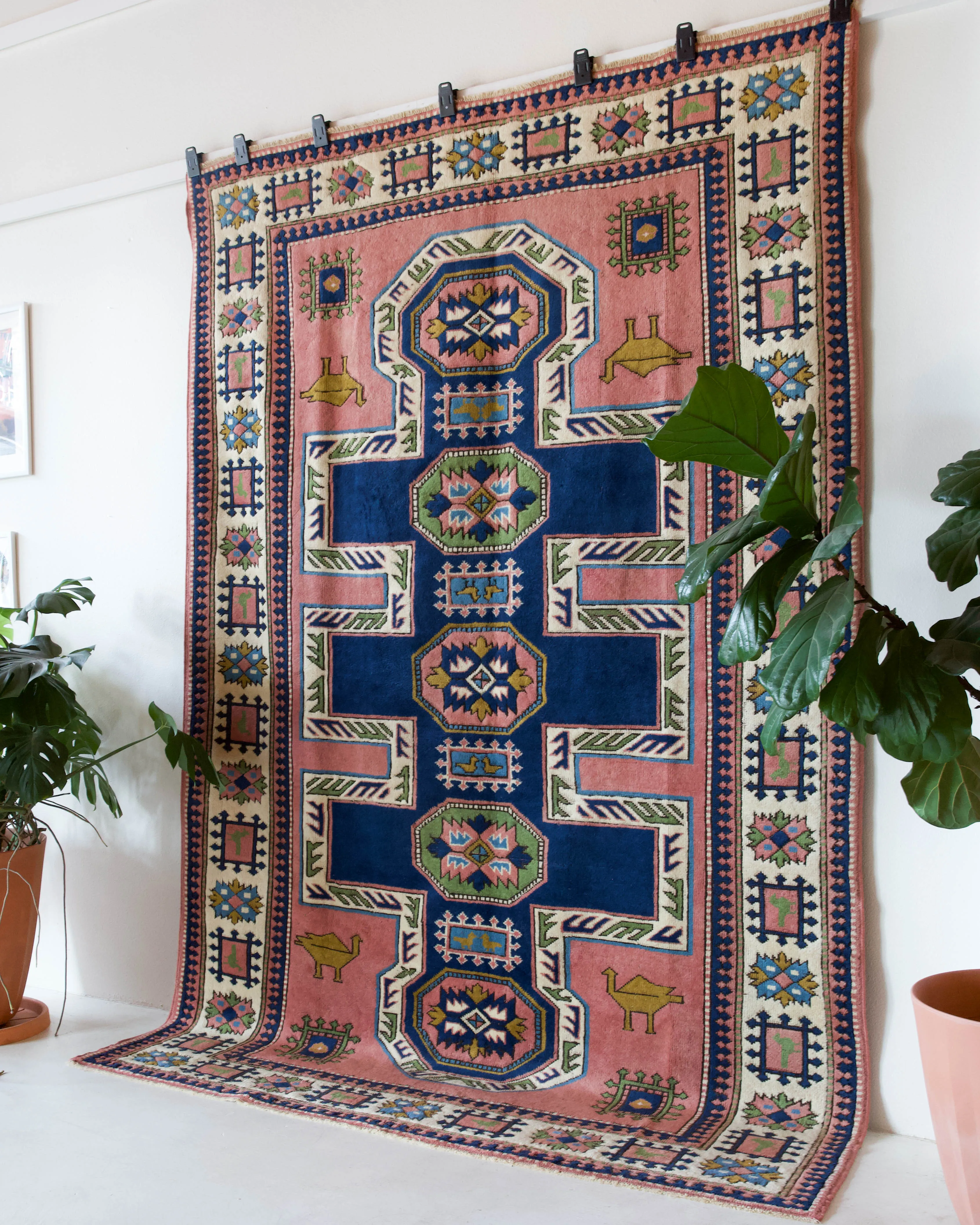 Vintage Caucasian design Nigde Rug 6'11"x10'7"