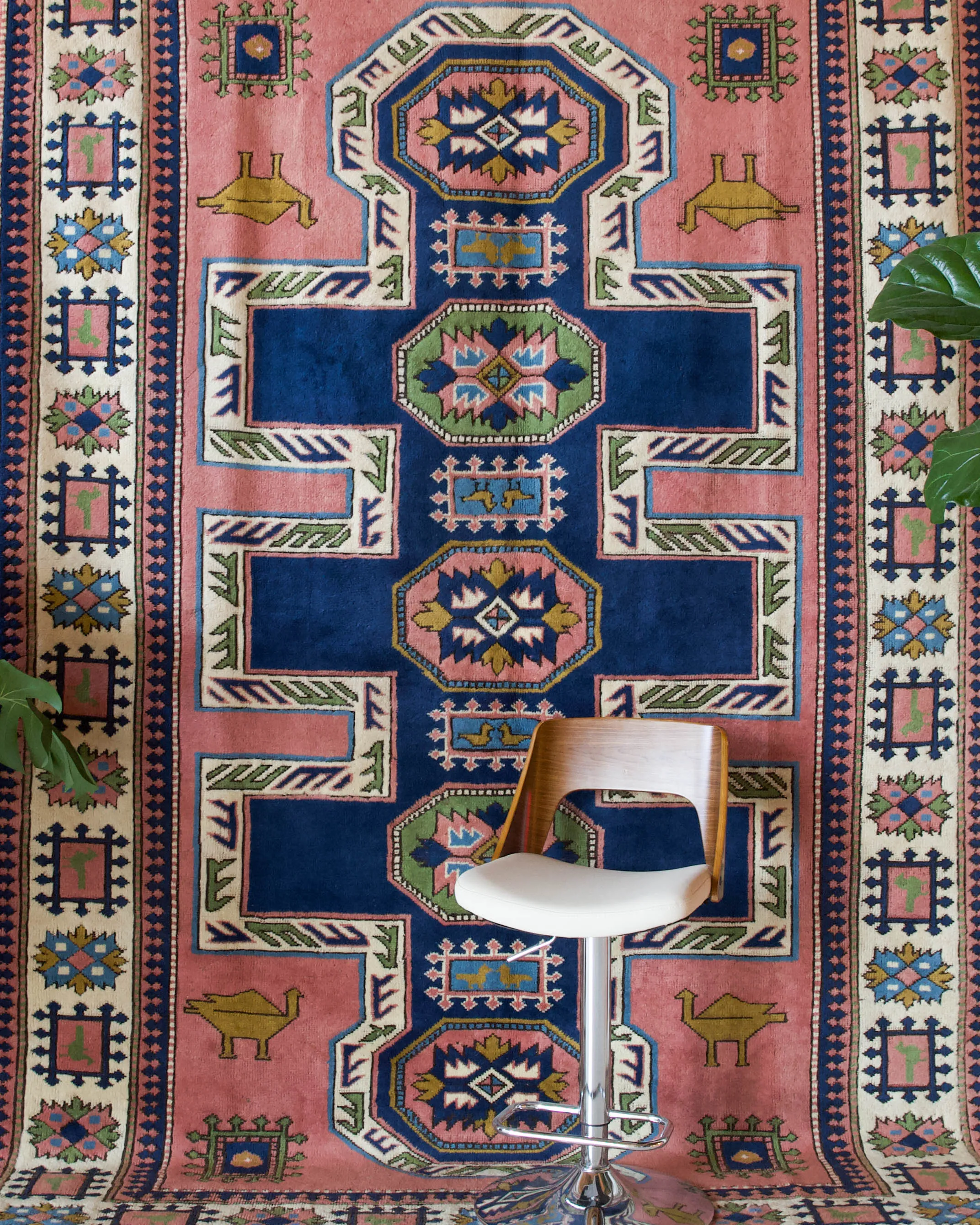Vintage Caucasian design Nigde Rug 6'11"x10'7"
