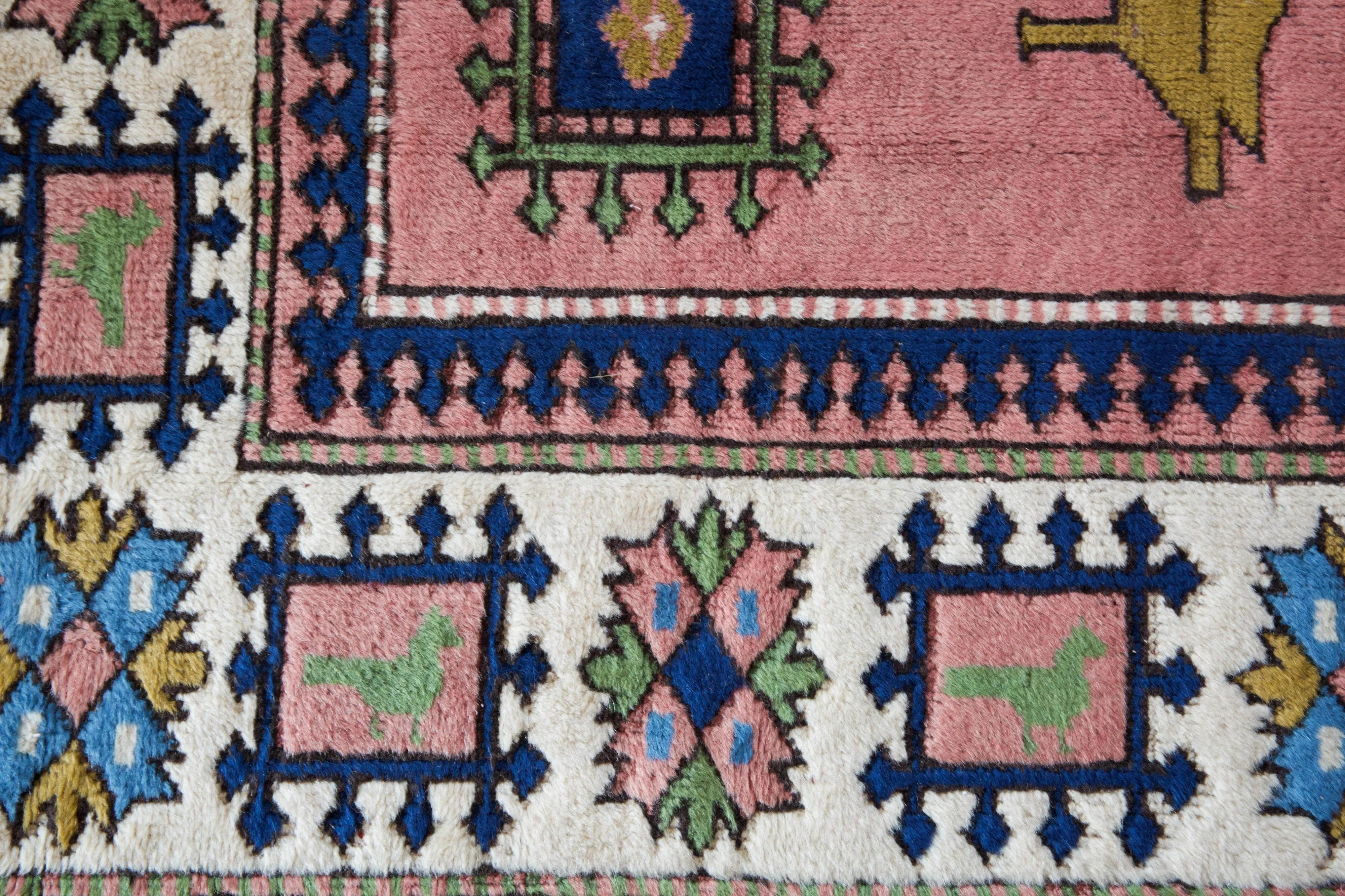 Vintage Caucasian design Nigde Rug 6'11"x10'7"