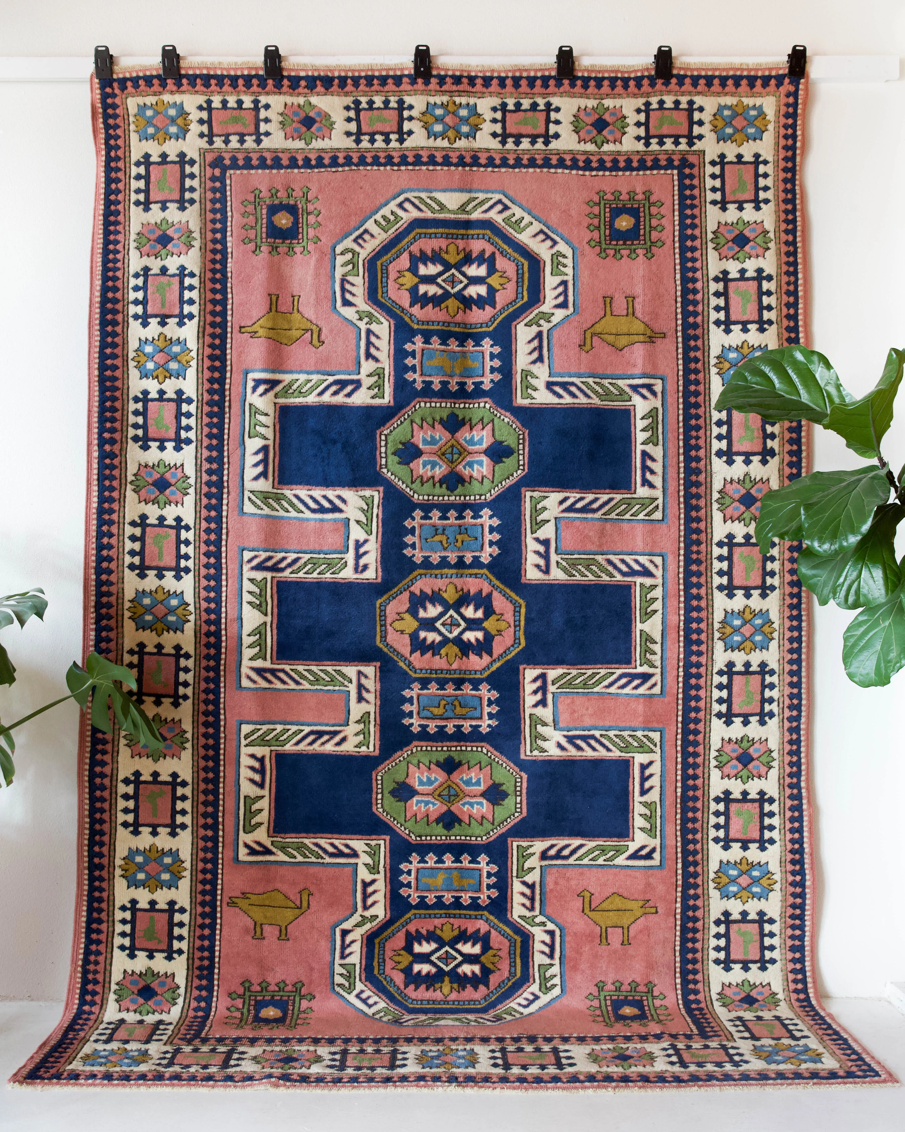 Vintage Caucasian design Nigde Rug 6'11"x10'7"