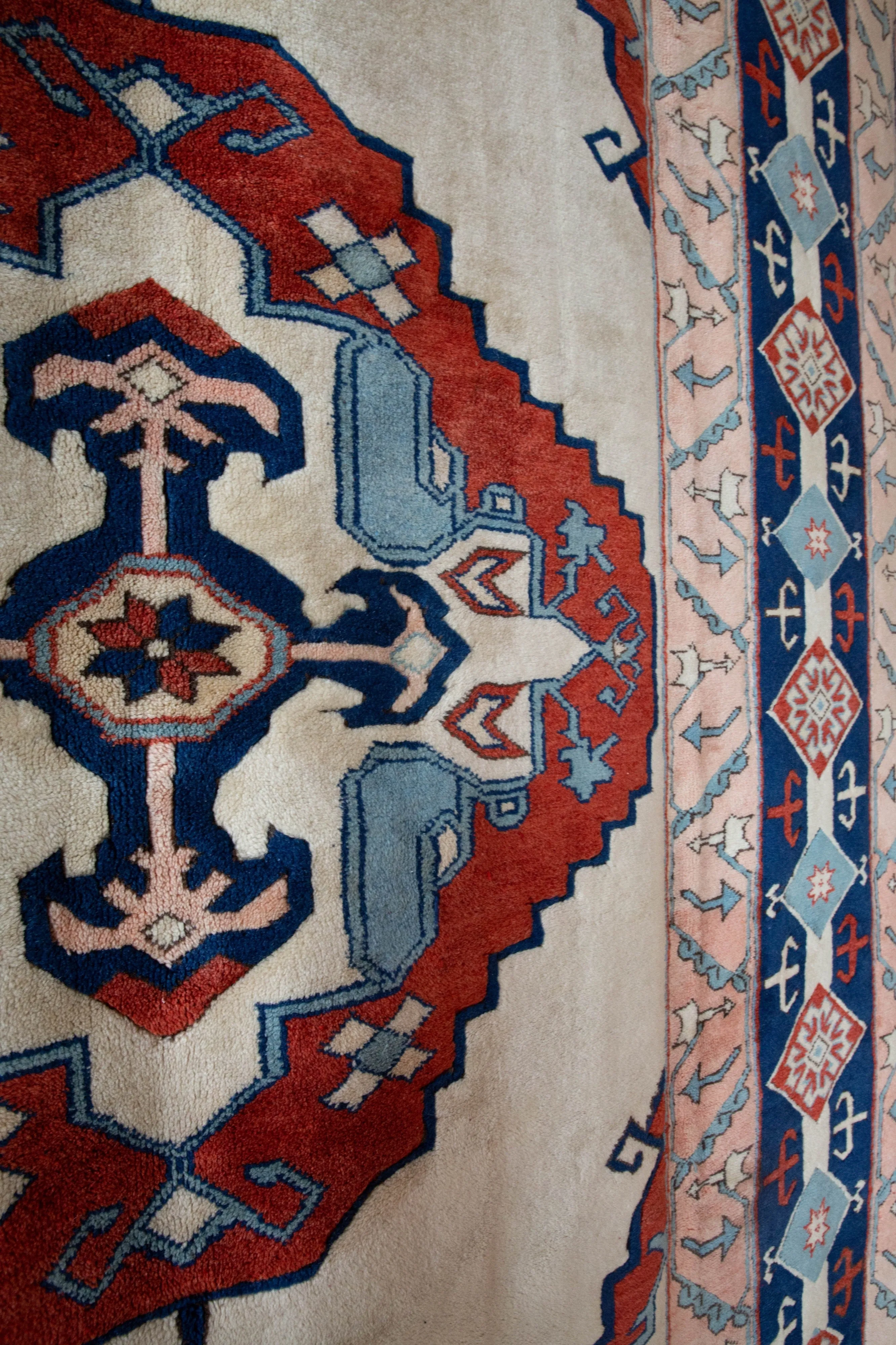 Vintage Caucasian design Nigde Rug 7'4"x9'9"