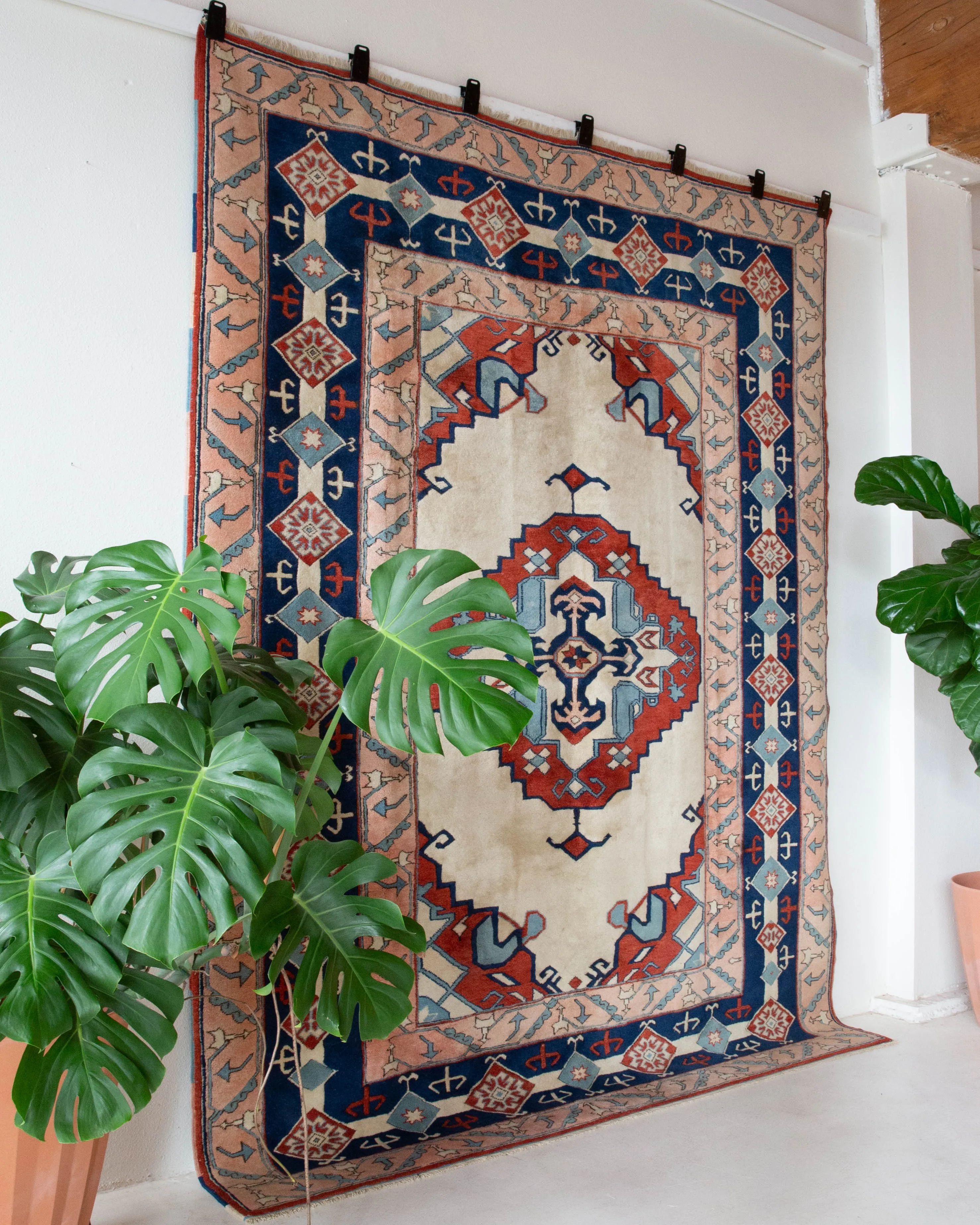 Vintage Caucasian design Nigde Rug 7'4"x9'9"