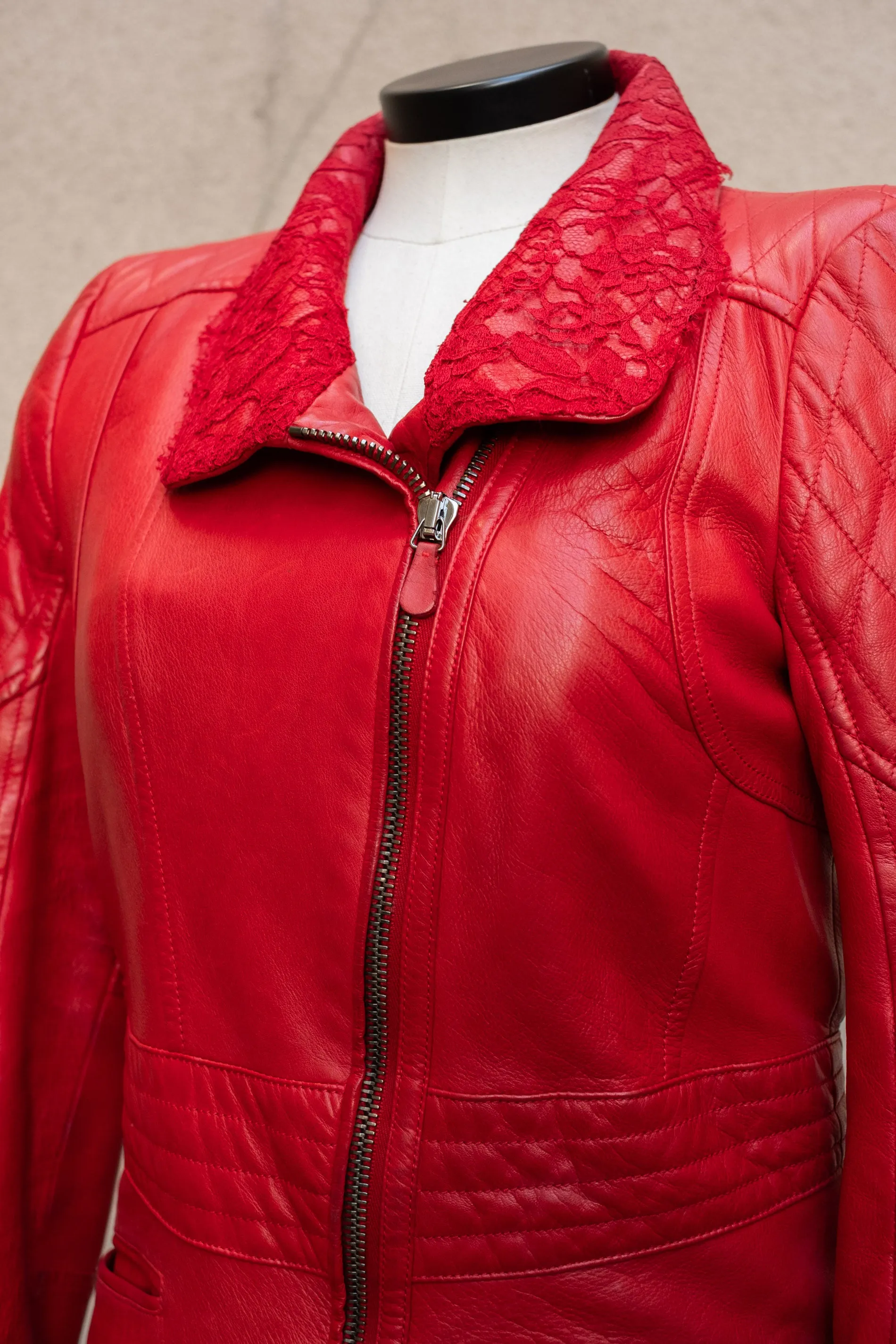 Vintage Roberto Cavalli Leather Moto