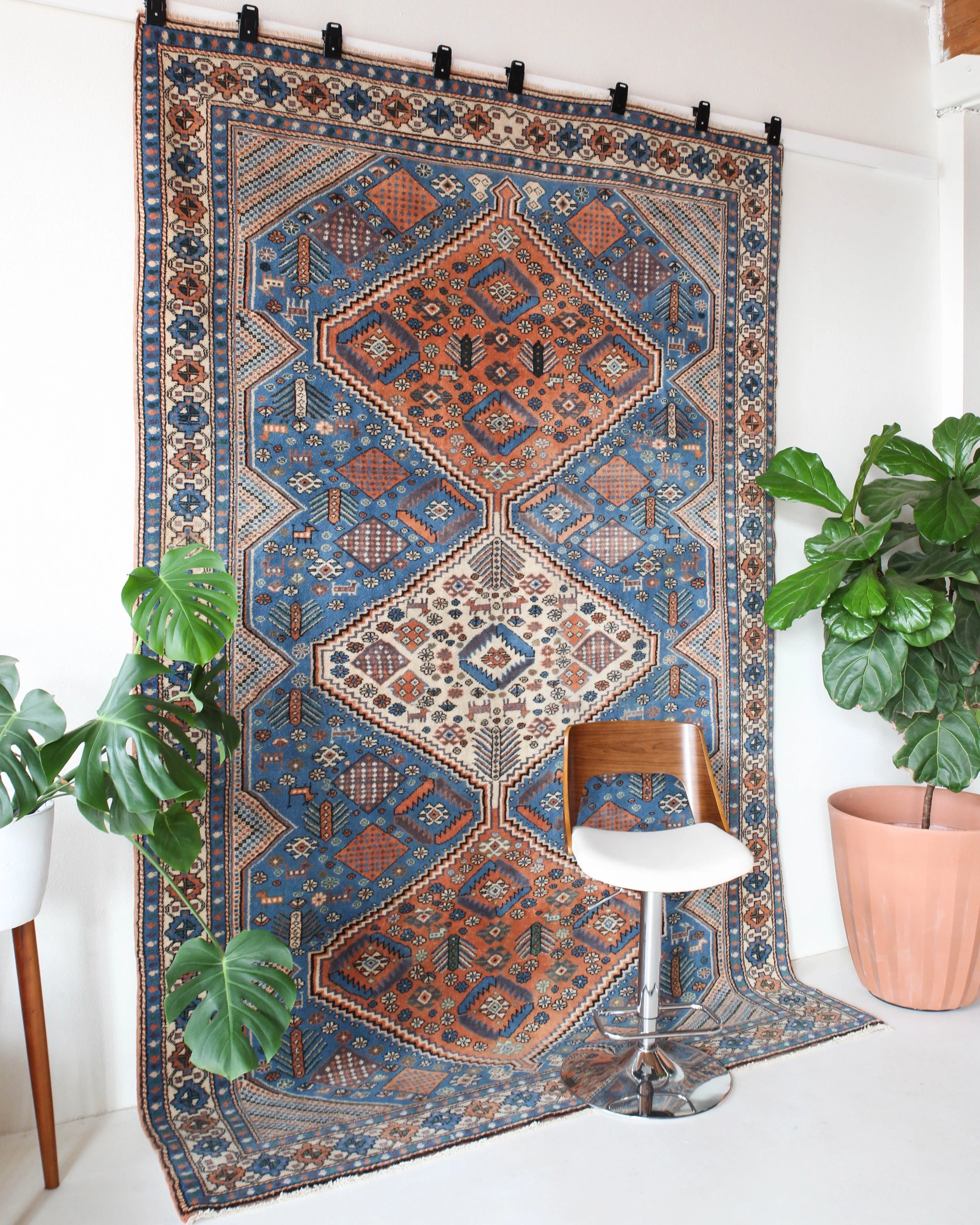 Vintage Shirvan style Nigde Rug 6'8"x10'4"