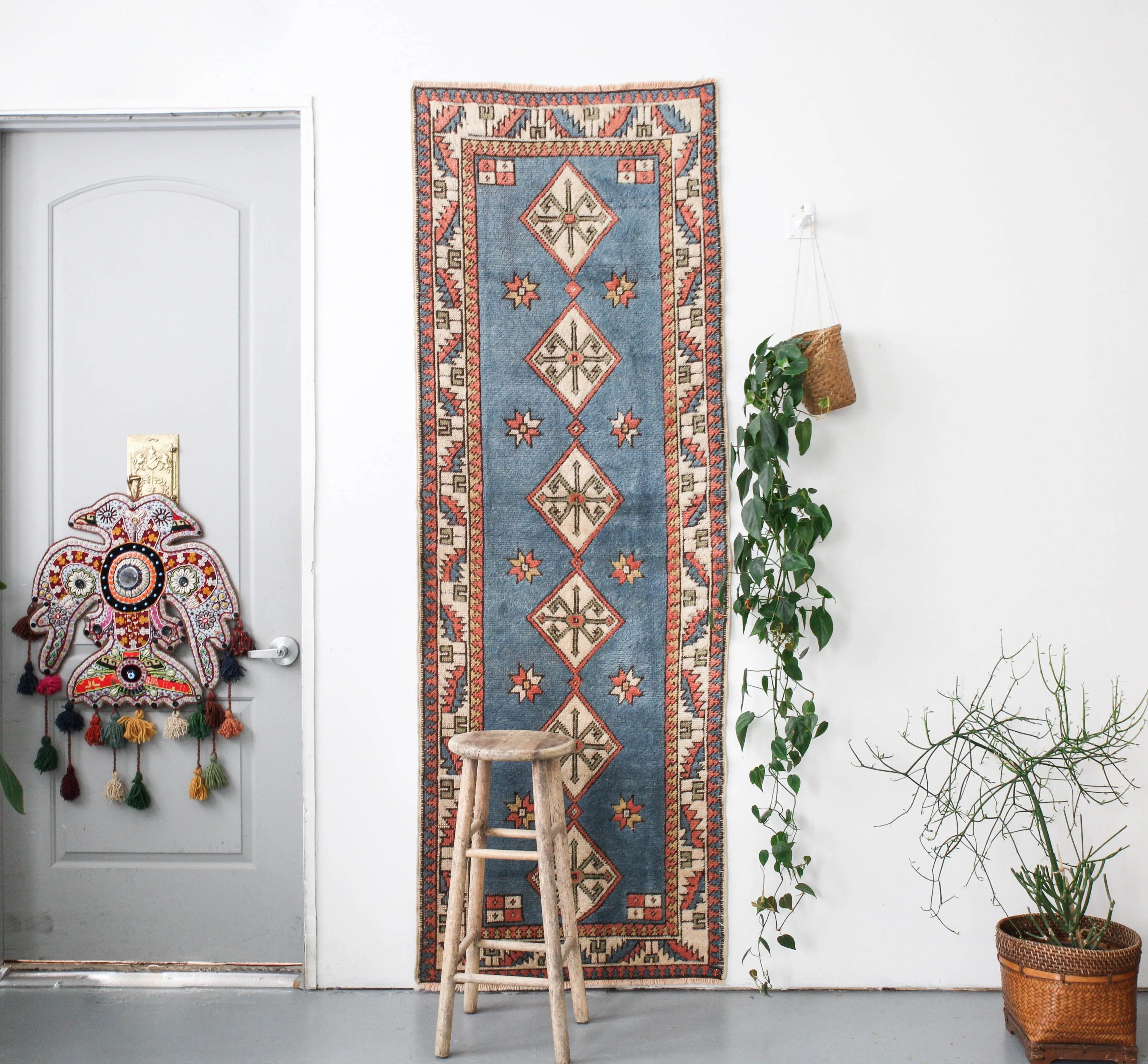 Vintage Turkish Kars Kazak Runner Rug