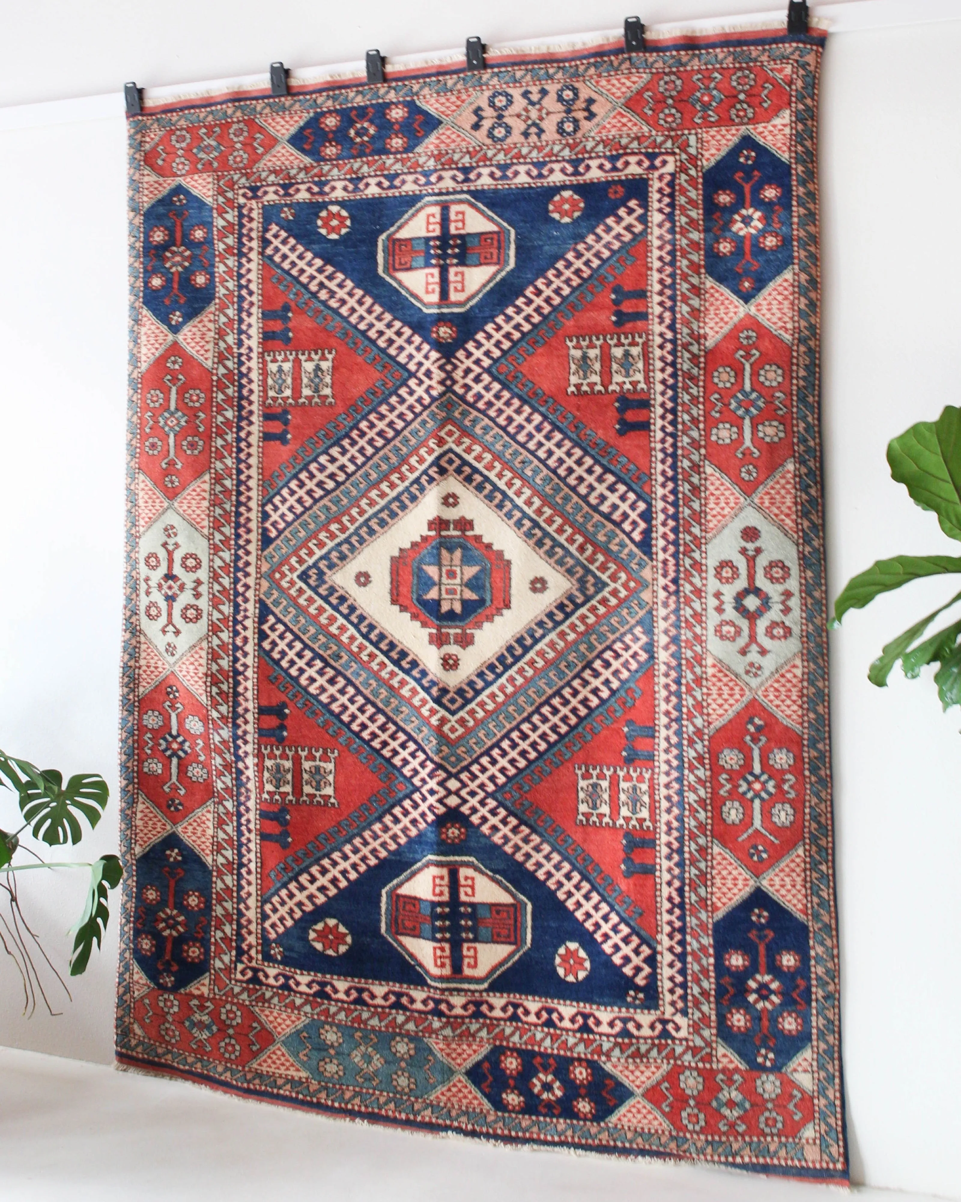 Vintage Western Anatolian Karakecili Rug 6'4"x9'
