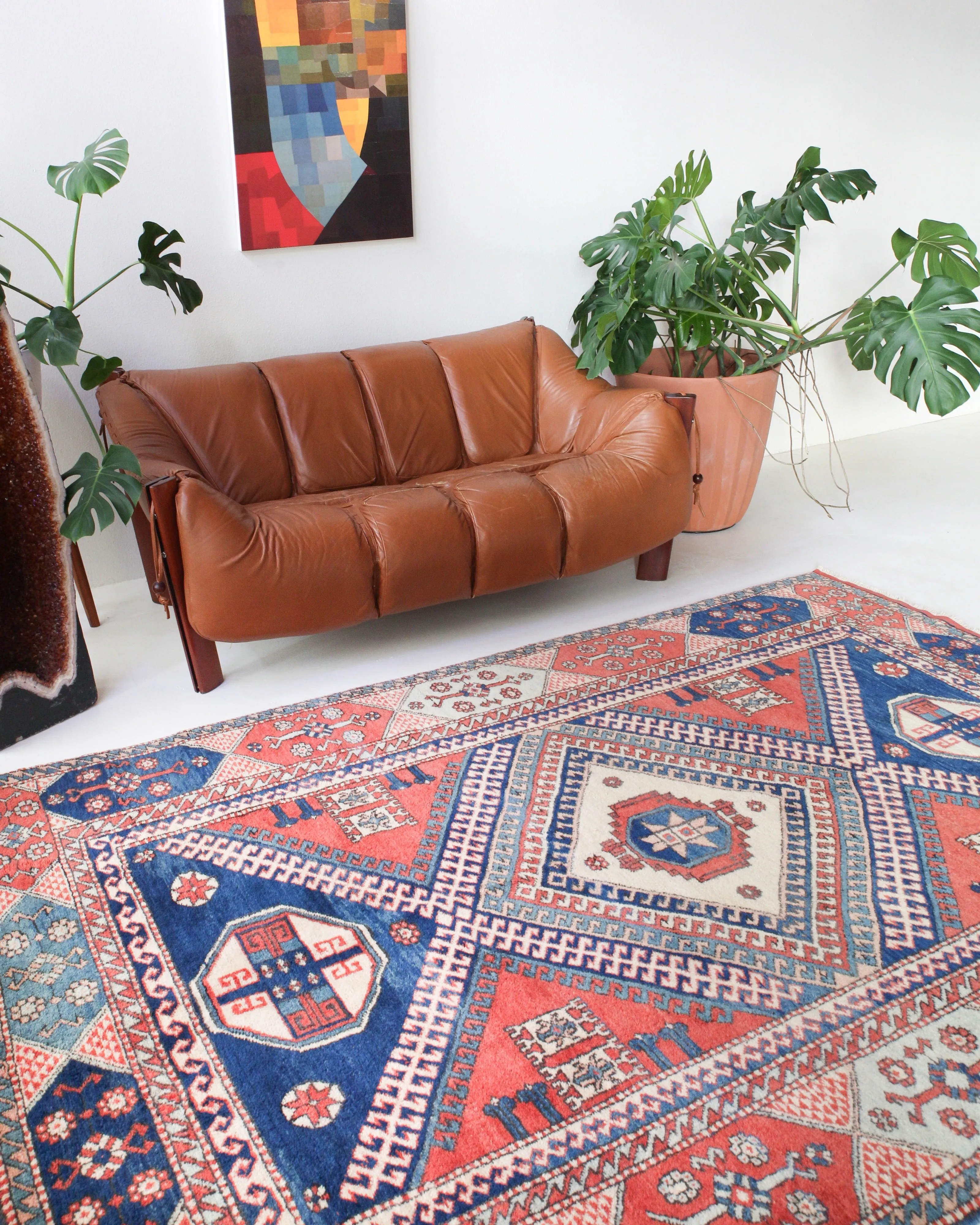 Vintage Western Anatolian Karakecili Rug 6'4"x9'