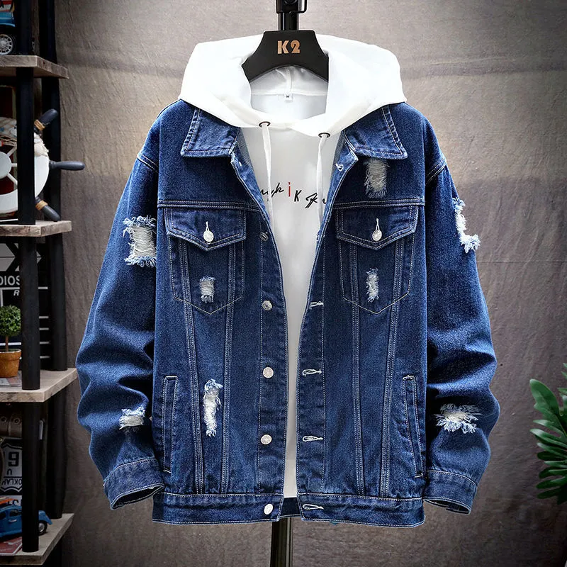 WATER WASHED SOLID COLOR DENIM JACKET