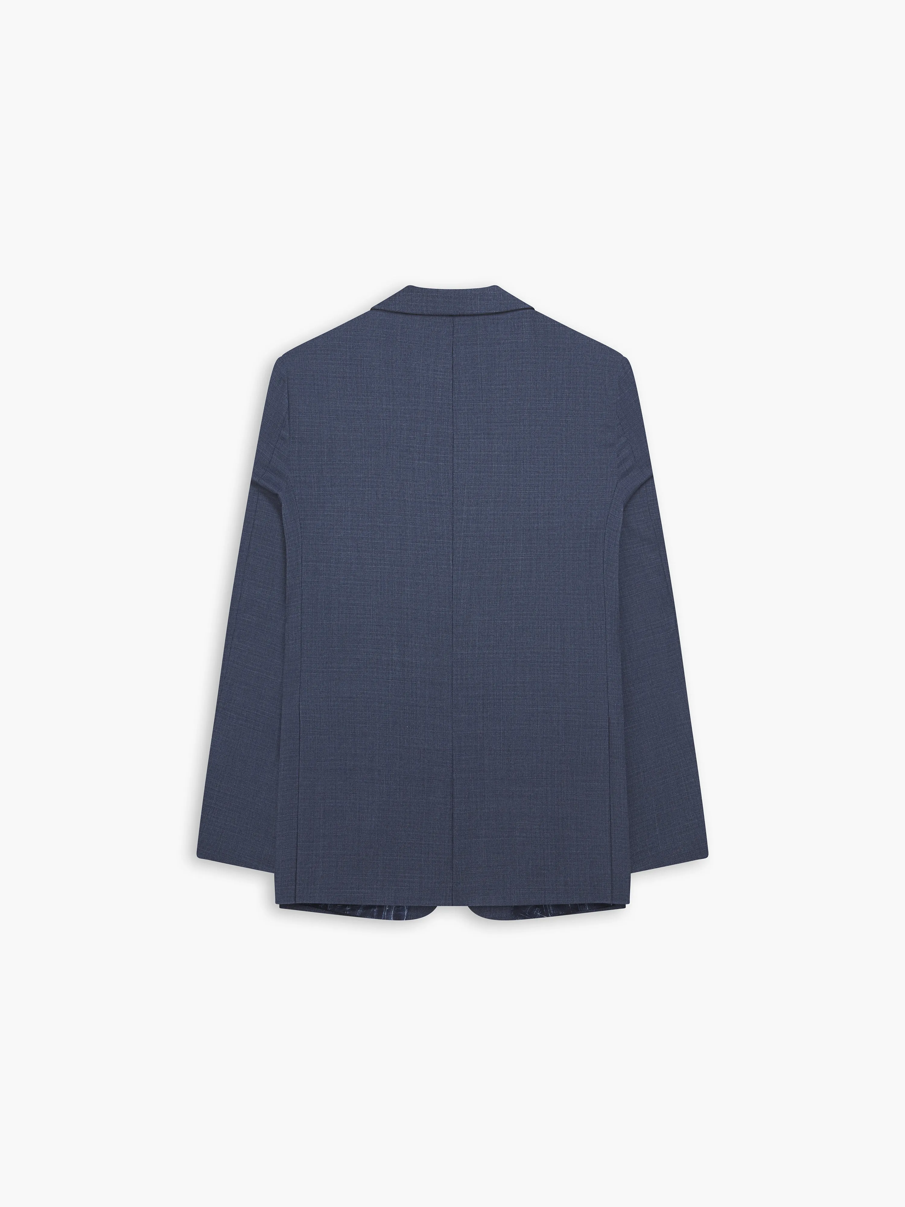 Williams Italian Luxury Slim Denim Puppytooth Suit Jacket