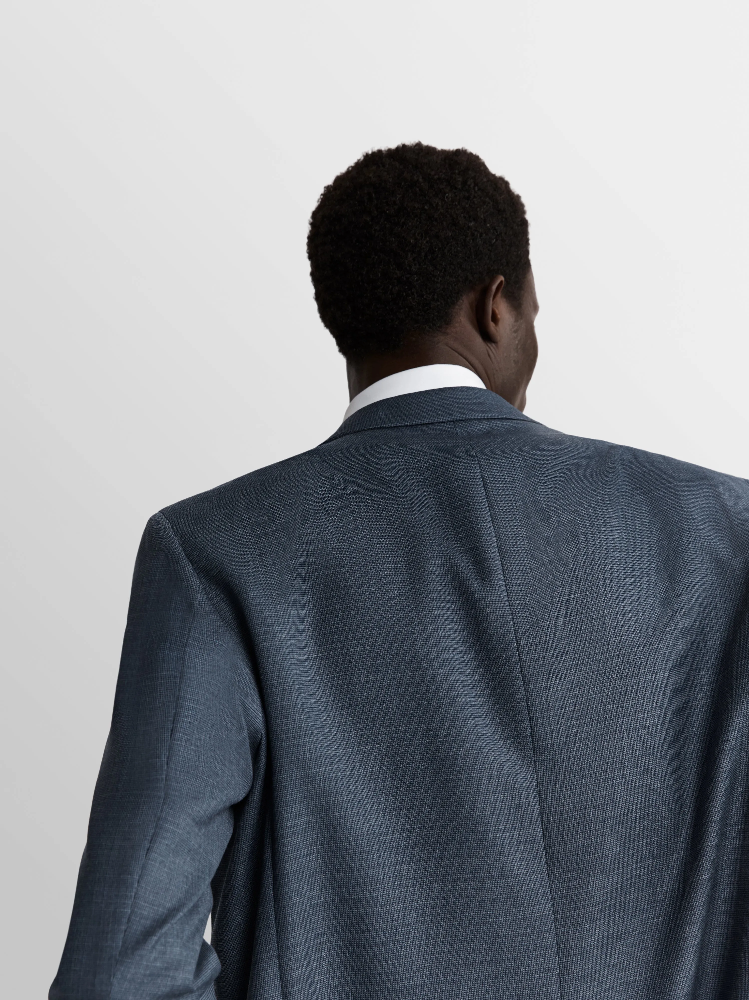 Williams Italian Luxury Slim Denim Puppytooth Suit Jacket