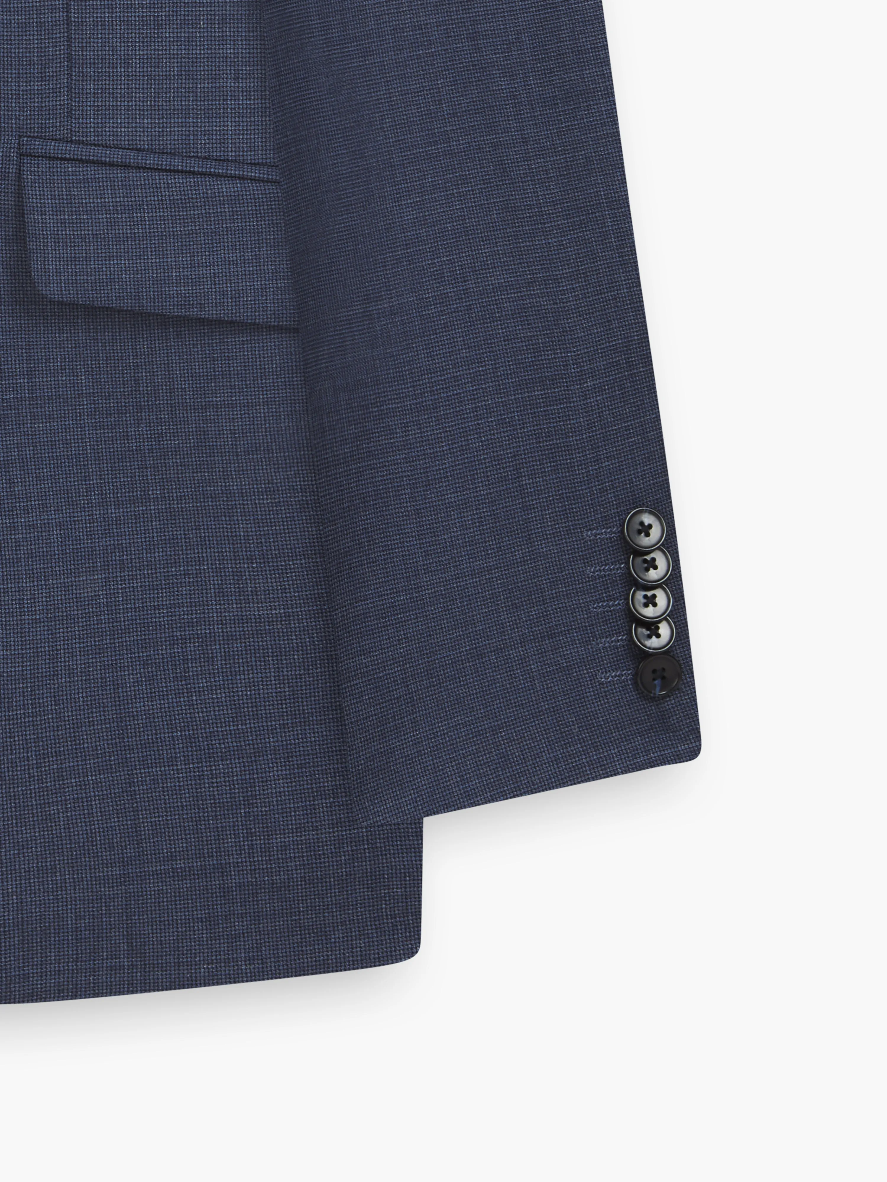 Williams Italian Luxury Slim Denim Puppytooth Suit Jacket