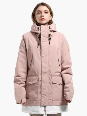 winter new ladies pink ski suit single and double board waterproof wear-resistant warm ski suit