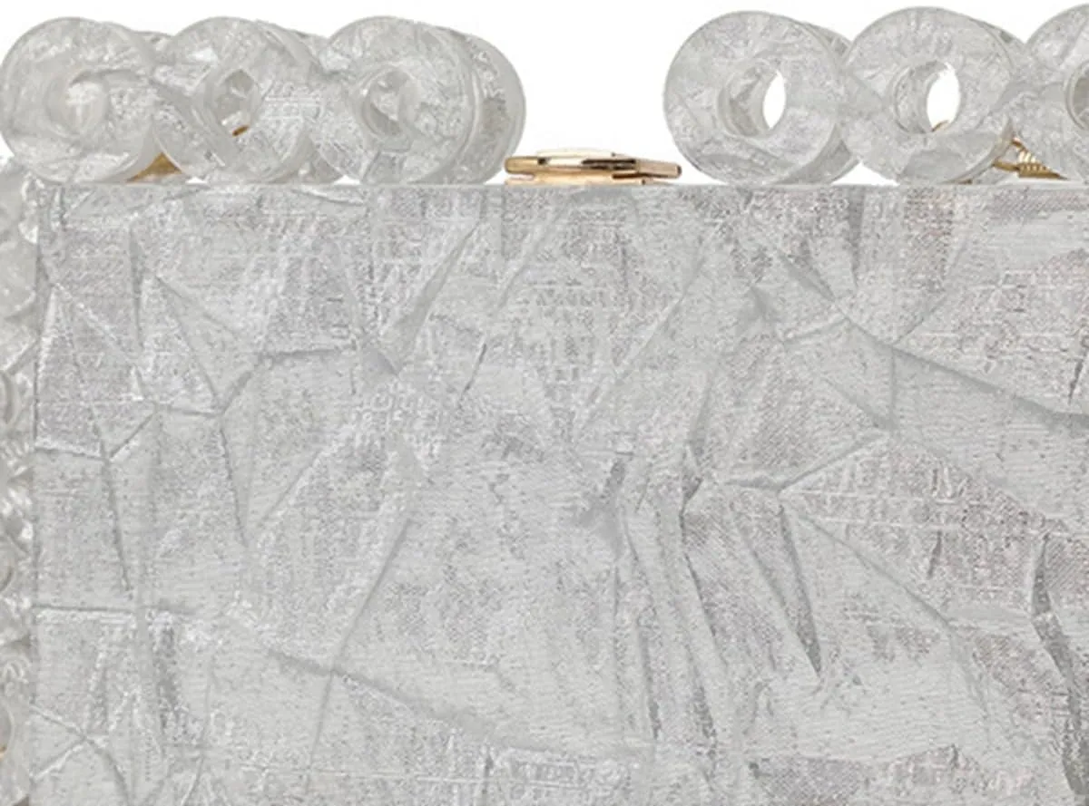Women Acrylic Evening Bag Marbling Circle Decorated Clutch Purse Simple Shoulder Bag for Friends Wife Lover Parent