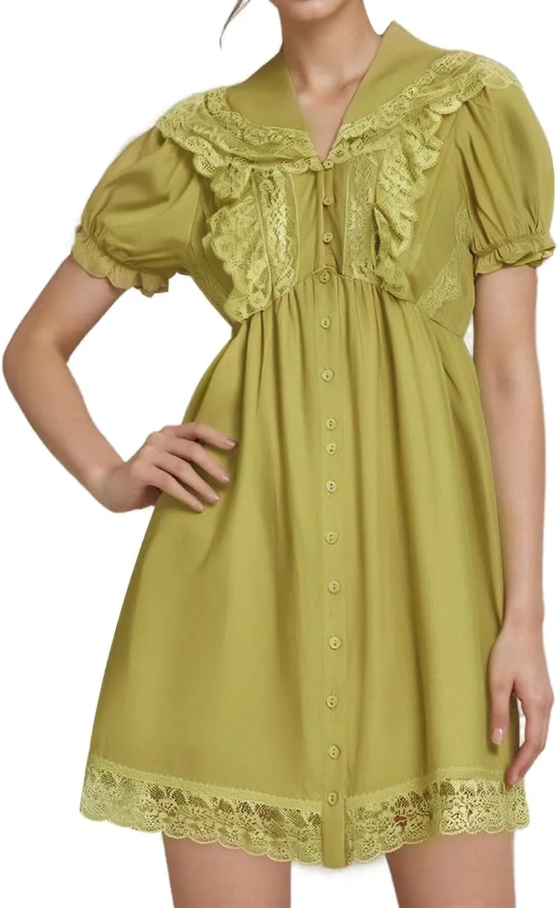 Women Hollow Out Babydoll Mini Dress Sleeveless Aline Vacation Beach Boho Sundress Going Out Y2k Ruffle Dress