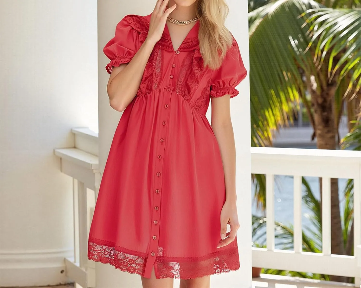 Women Hollow Out Babydoll Mini Dress Sleeveless Aline Vacation Beach Boho Sundress Going Out Y2k Ruffle Dress