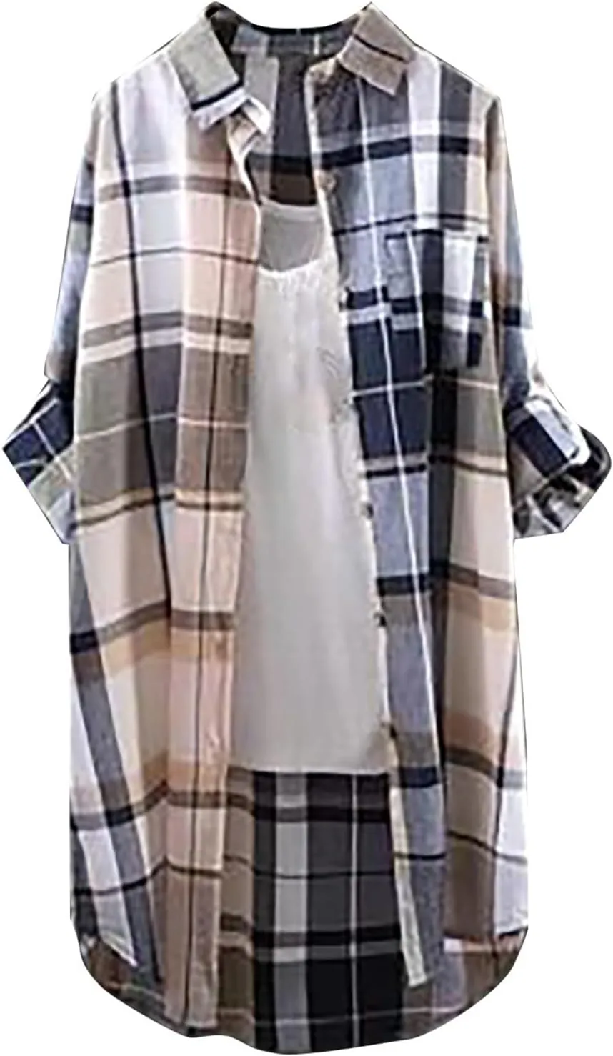 Women Striped Button Down Shirts Cotton Linen Blouse Tops Short Sleeve 2025 Shirt Trendy Vacation Work Clothes