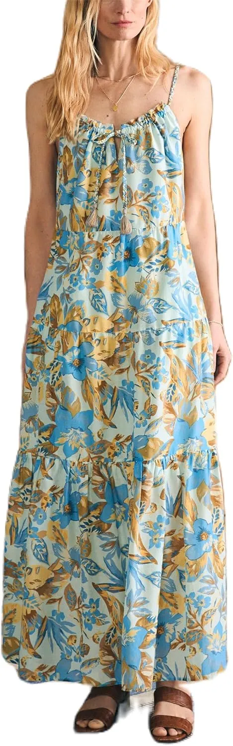Women Summer Y2k Boho Maxi Dress Graffiti Spaghetti Strap Long Dress Causal Backless Flowy Beach Sundress