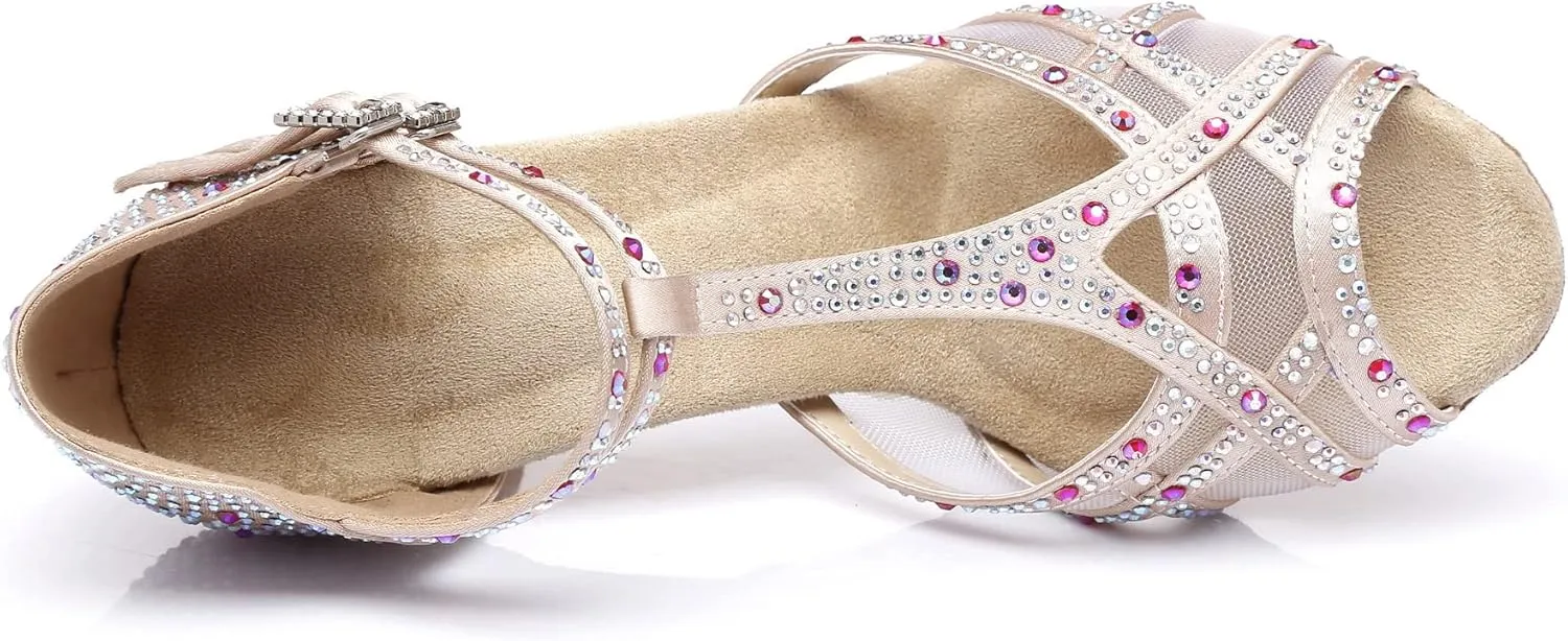 Women's 1920s Party Shoes Rhinestone Ballroom Dance Shoes Performance Wedding Shoes