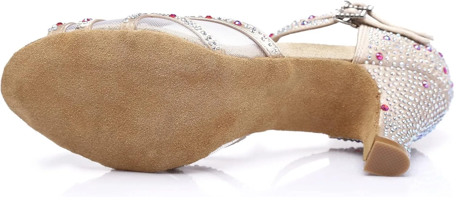 Women's 1920s Party Shoes Rhinestone Ballroom Dance Shoes Performance Wedding Shoes