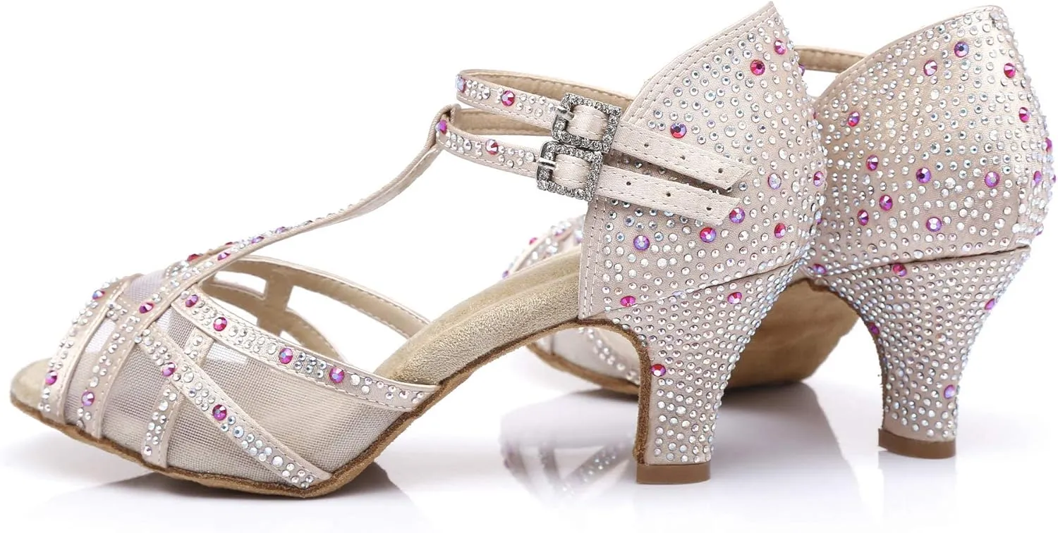 Women's 1920s Party Shoes Rhinestone Ballroom Dance Shoes Performance Wedding Shoes