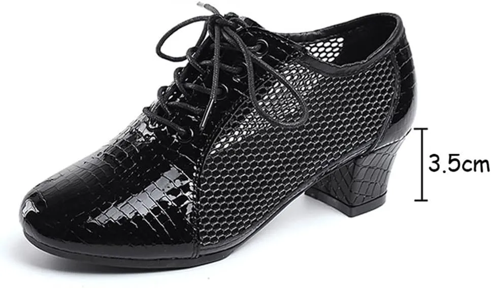 Womens Ballroom Dance Boots Beginner Latin Dancing Shoes Split-Sole Performance Character Teaching Shoes
