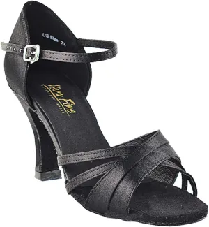 Women's Ballroom Dance Shoes Tango Wedding Salsa Dance Shoes Black Satin 6030EB Comfortable - Very Fine 2.5" Heel 5.5 M US [Bundle of 5]
