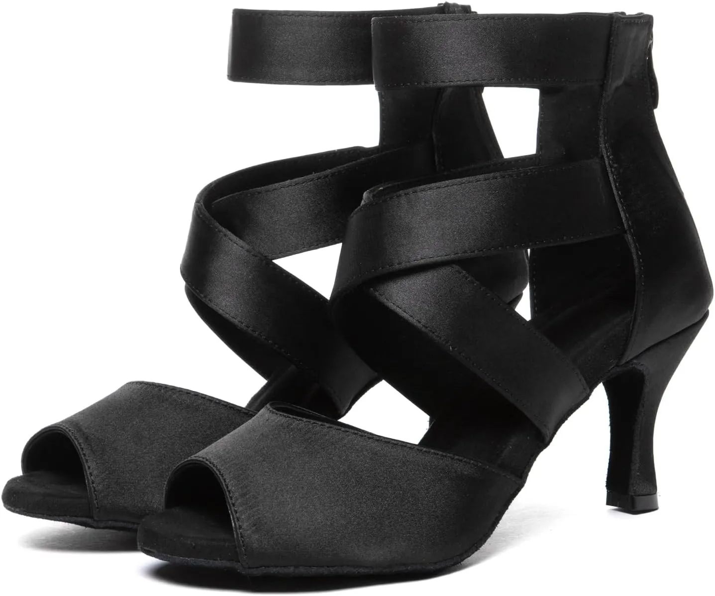Women's Ballroom Dancing Shoes Open Toe High Heel Salsa Latin Wedding Party Boots