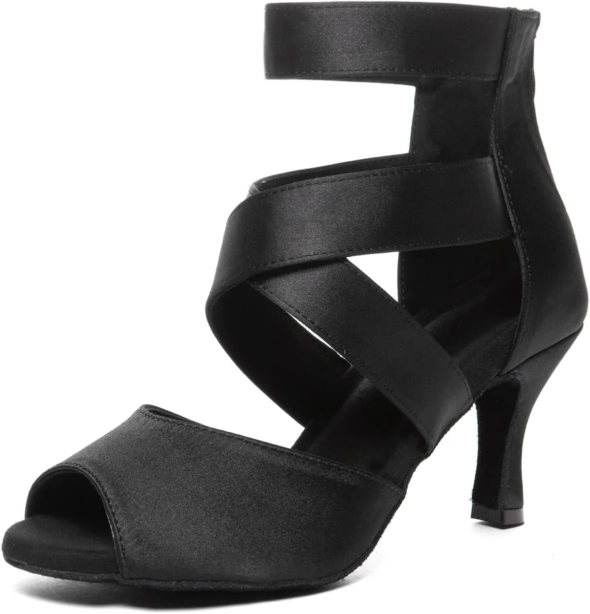 Women's Ballroom Dancing Shoes Open Toe High Heel Salsa Latin Wedding Party Boots