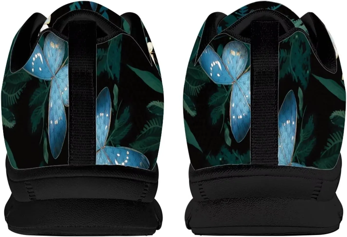 Women's Fashion Sneakers Low Top Casual Shoes Lightweight Wide Arch Support Travel Sneakers for Workout Size 5-12 Black Sole