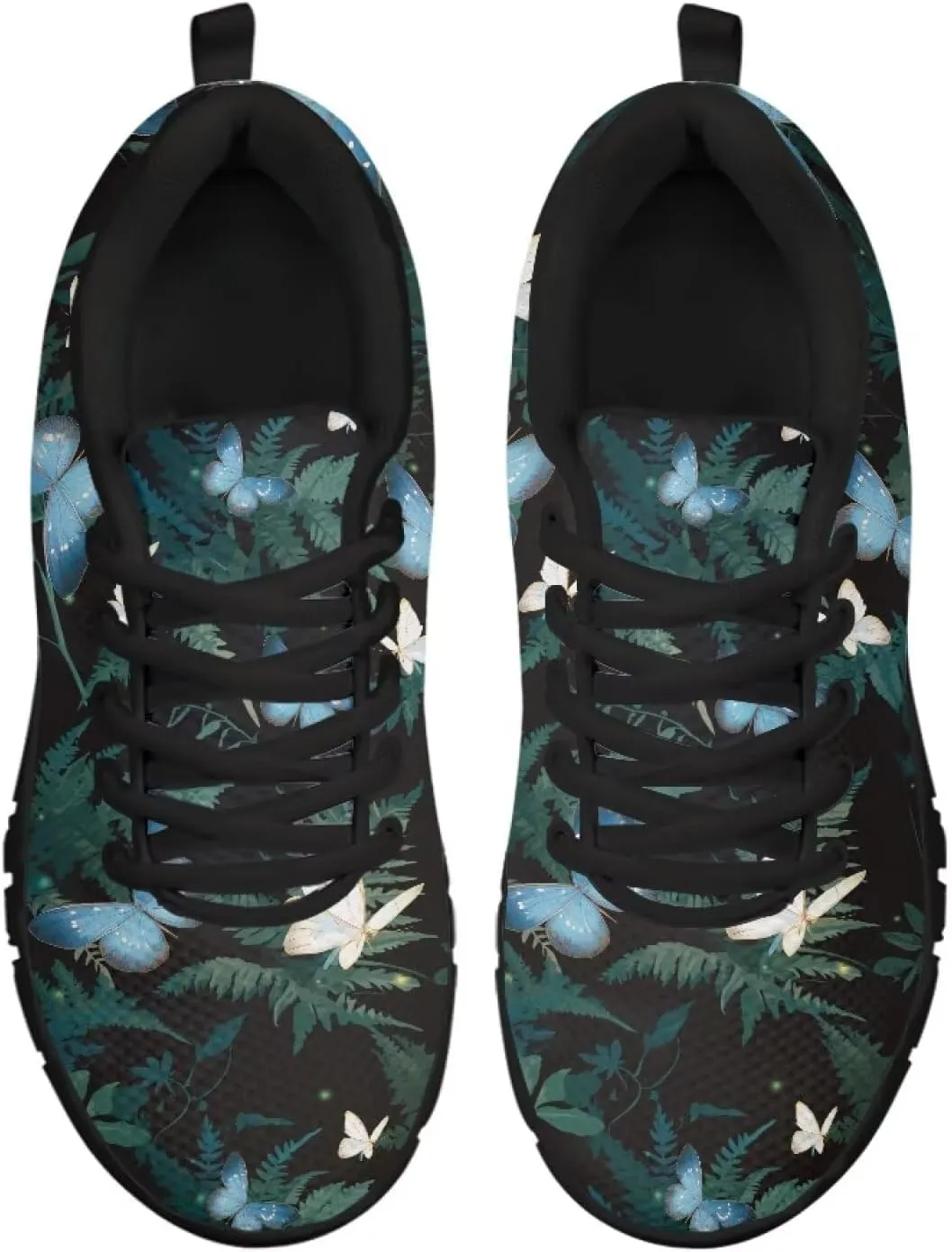 Women's Fashion Sneakers Low Top Casual Shoes Lightweight Wide Arch Support Travel Sneakers for Workout Size 5-12 Black Sole