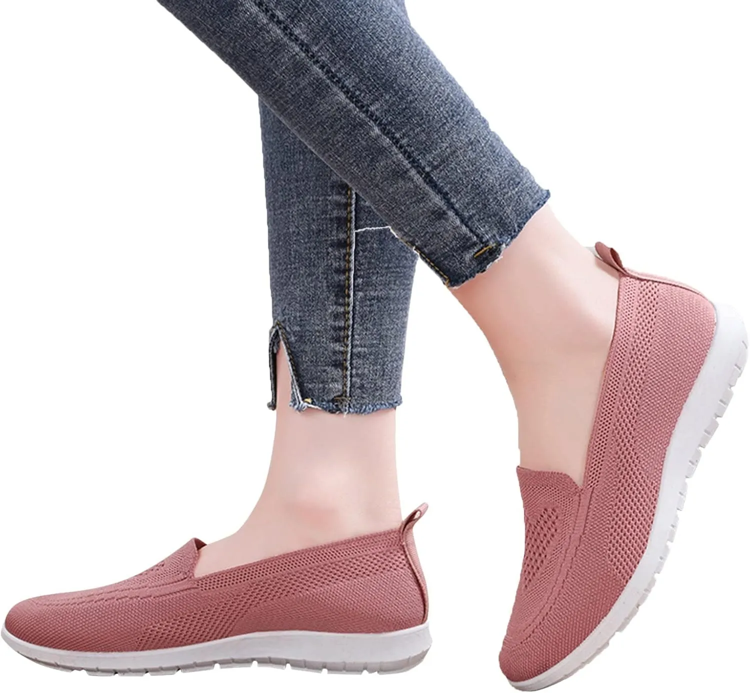 Women's Orthopedic Mesh Breathable Walking Shoes with Arch Support, Summer Casual Sneakers Soft Cushion Flats Shoes