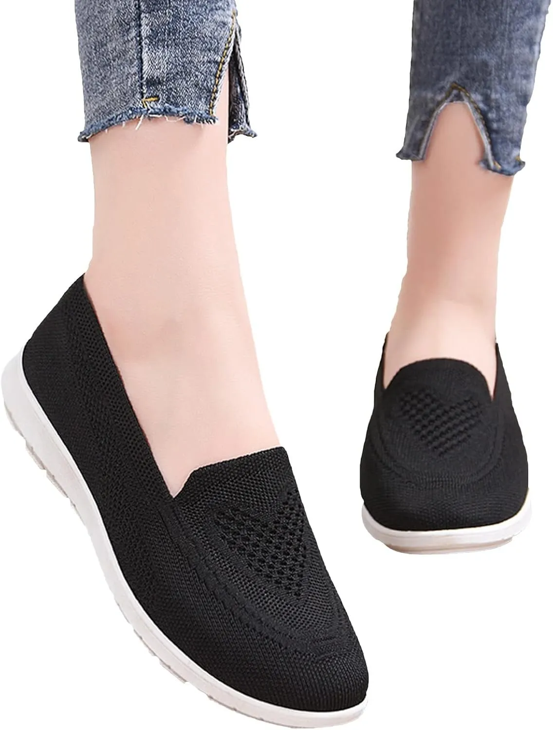 Women's Orthopedic Mesh Breathable Walking Shoes with Arch Support, Summer Casual Sneakers Soft Cushion Flats Shoes