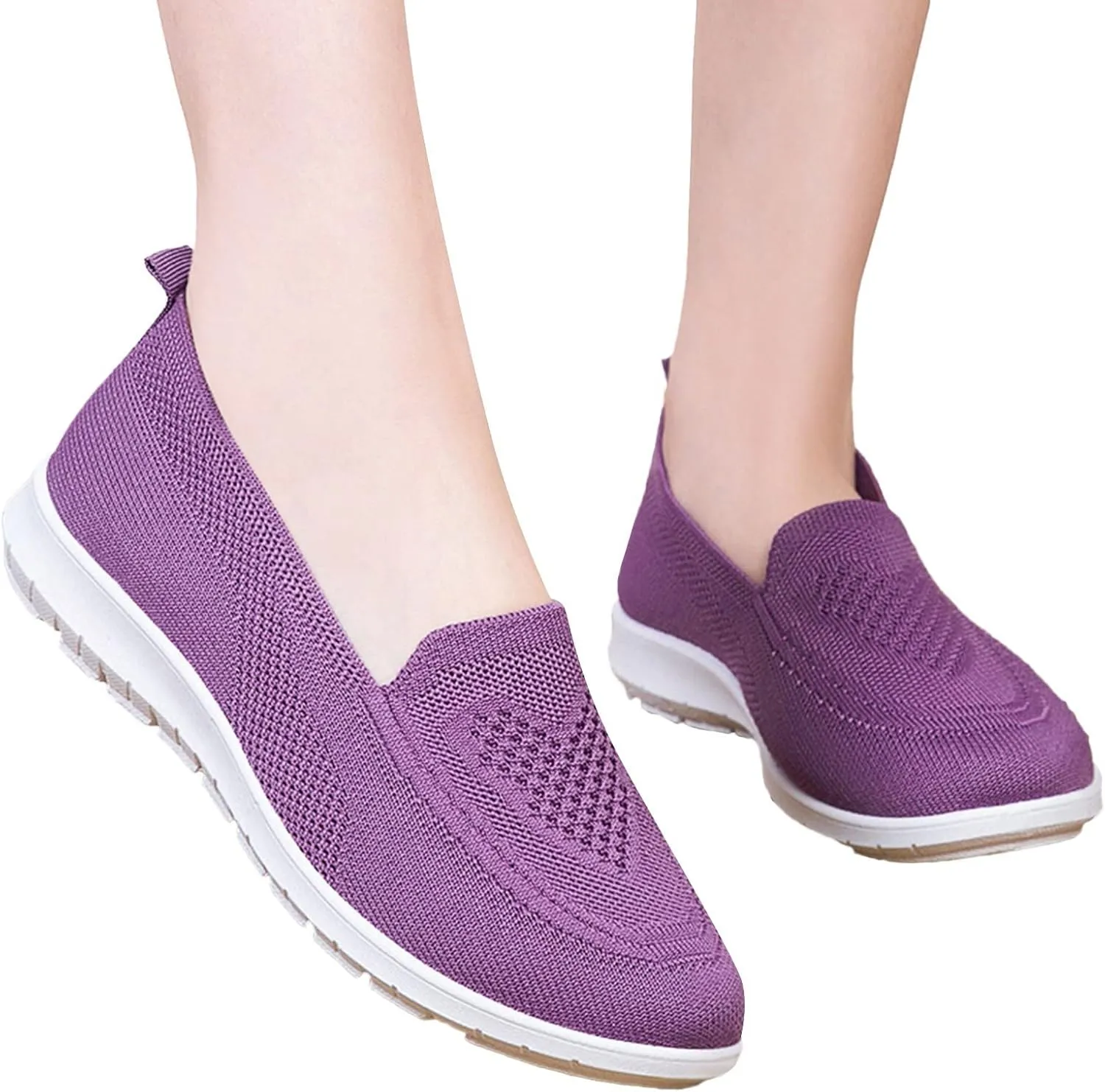 Women's Orthopedic Mesh Breathable Walking Shoes with Arch Support, Summer Casual Sneakers Soft Cushion Flats Shoes
