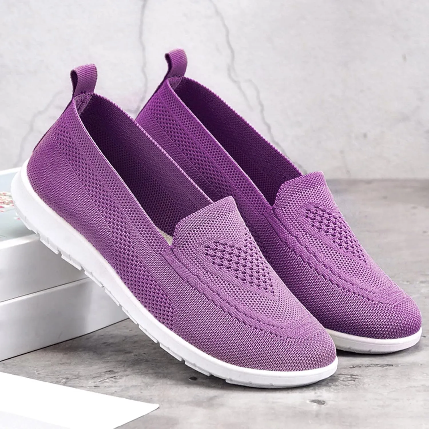 Women's Orthopedic Mesh Breathable Walking Shoes with Arch Support, Summer Casual Sneakers Soft Cushion Flats Shoes