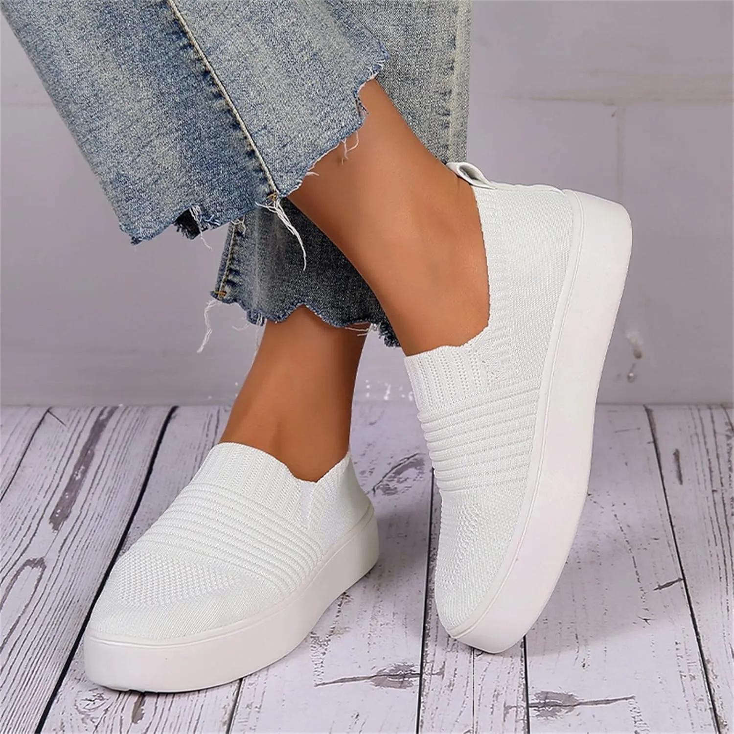 Women's Orthopedic Mesh Sneakers for Hiking, Casual Breathable Non-Slip Walking Shoes Comfortable Soft Tennis Shoes