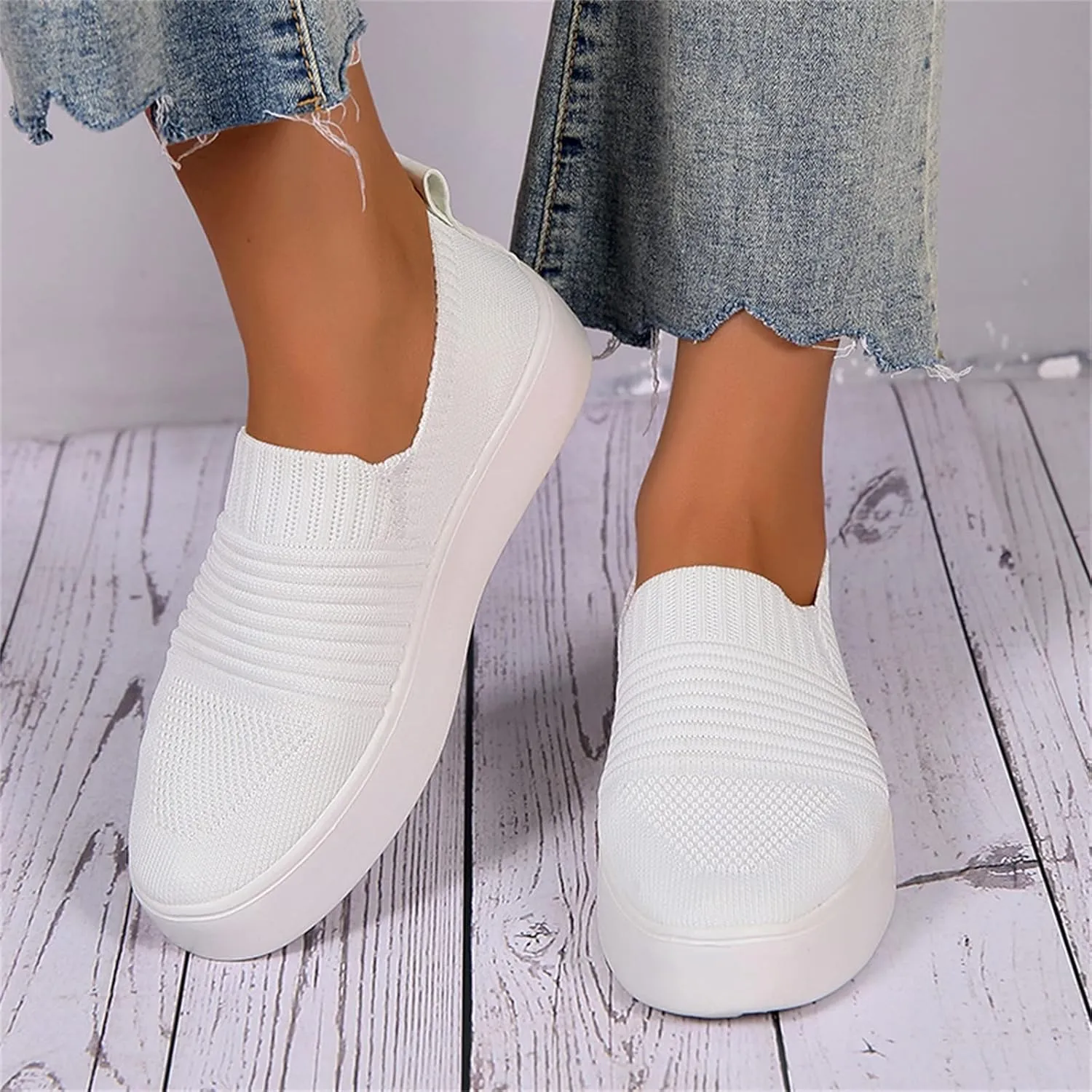 Women's Orthopedic Mesh Sneakers for Hiking, Casual Breathable Non-Slip Walking Shoes Comfortable Soft Tennis Shoes