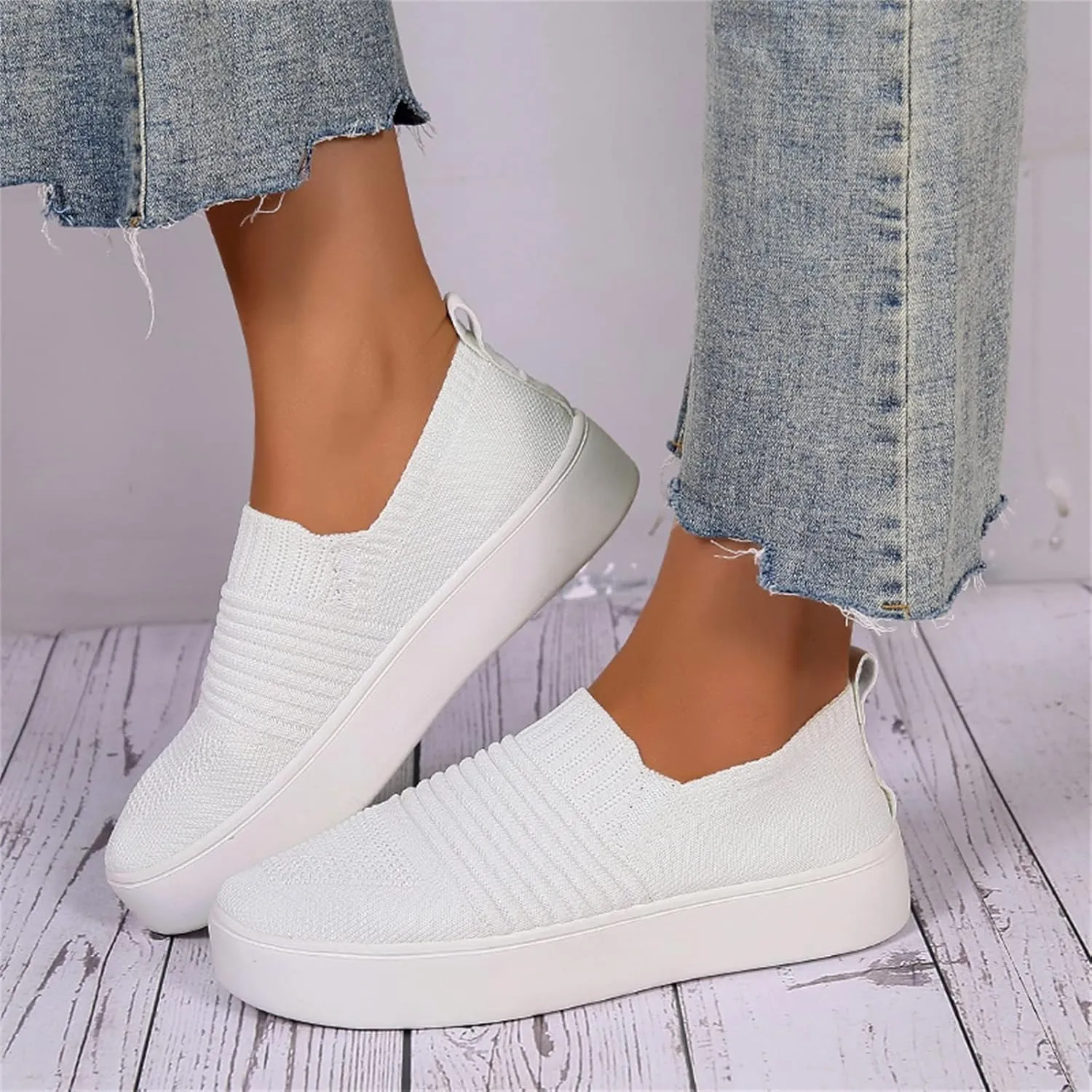 Women's Orthopedic Mesh Sneakers for Hiking, Casual Breathable Non-Slip Walking Shoes Comfortable Soft Tennis Shoes