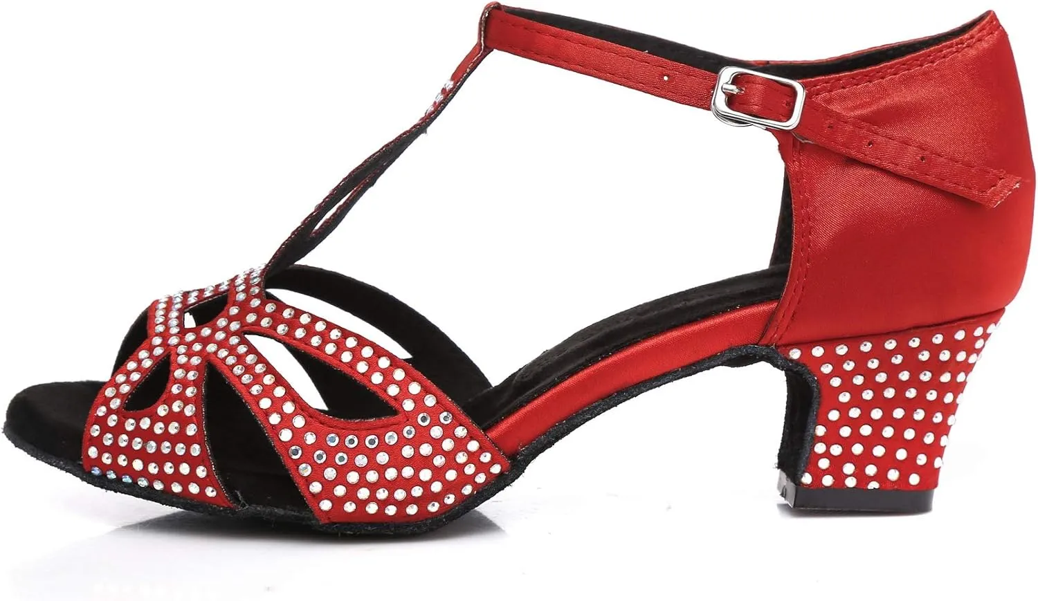 Women's Rhinestone Ballroom Dance Shoes Latin Salsa Performance Wedding Party 1920s Dance Shoes
