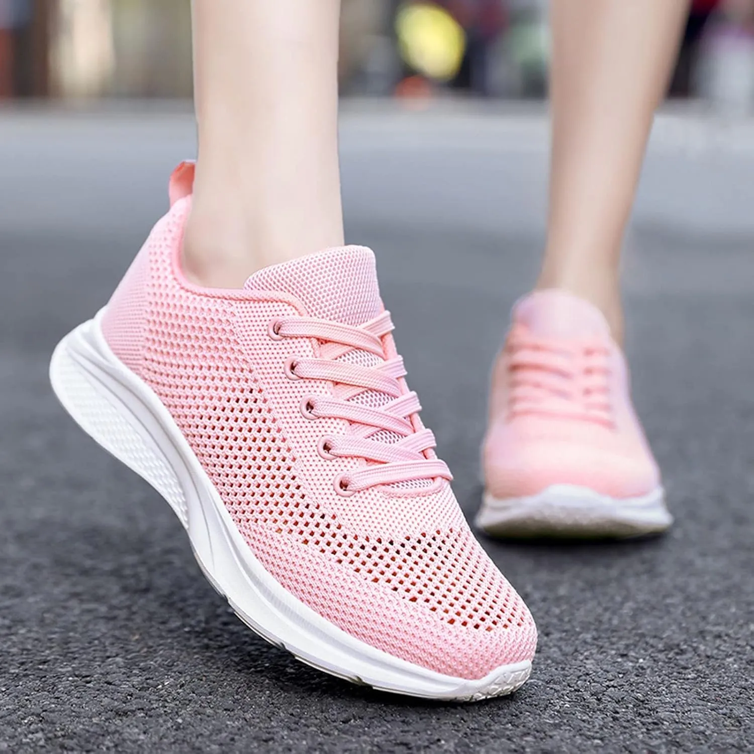 Womens Running Shoes Lightweight Breathable No Slip Tennis Shoes Womens Sports Black Casual Shoes Men's Fashion Sneakers Tennis Shoe Cross Trainer Shoe