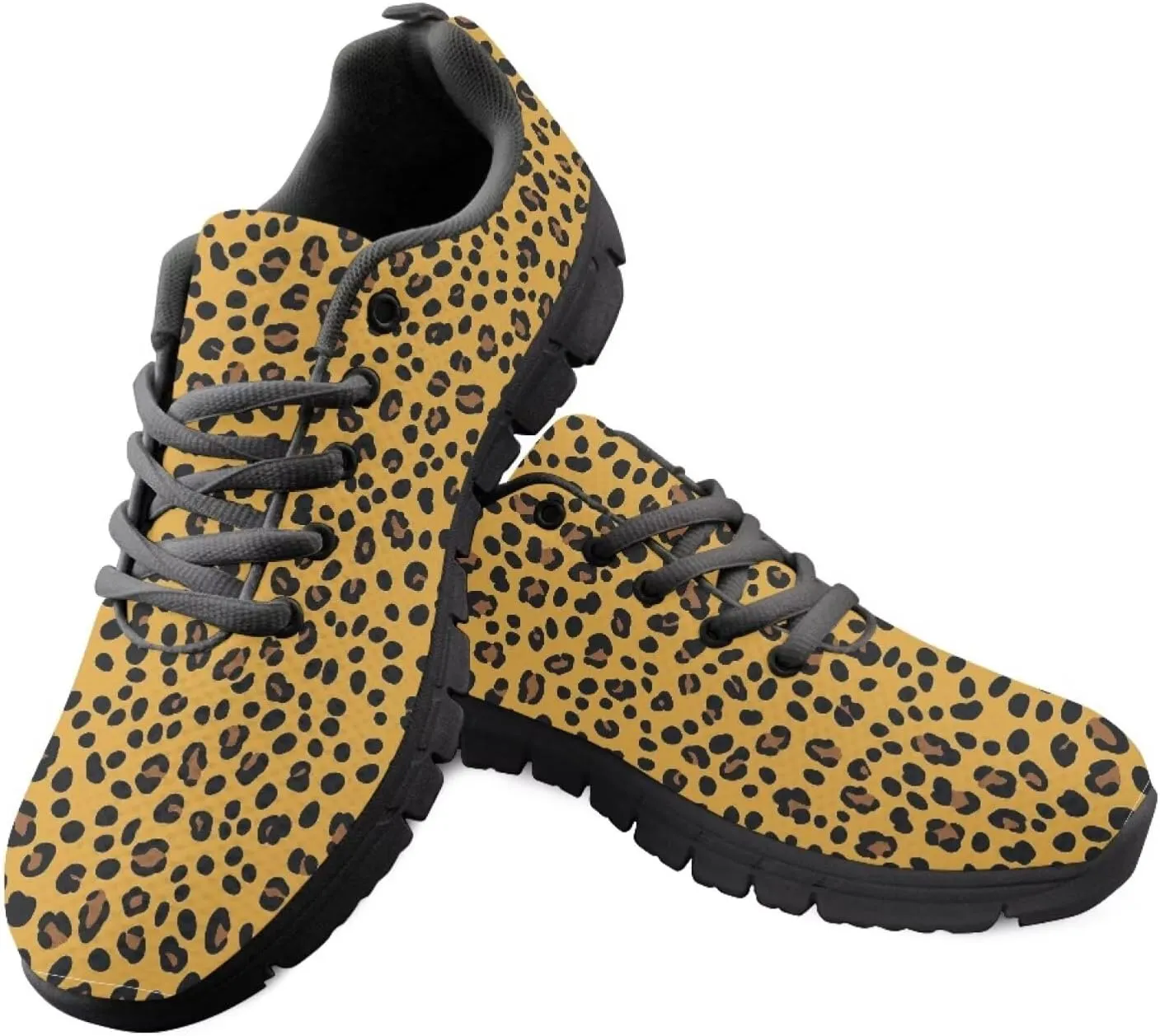 Women's Running Shoes Lightweight Breathable Tennis Shoes for Teenager Girls Lace-Up Comfortable Sneakers Gift for Mom Wife Daughters Suitable for All Seasons Black Sole Size 5-12