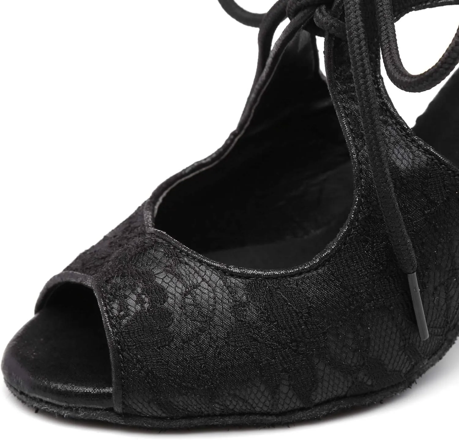 Women's Suede Sole Ballroom Dance Shoes Latin Salsa Glitter Performance Dance Shoes for 1920s