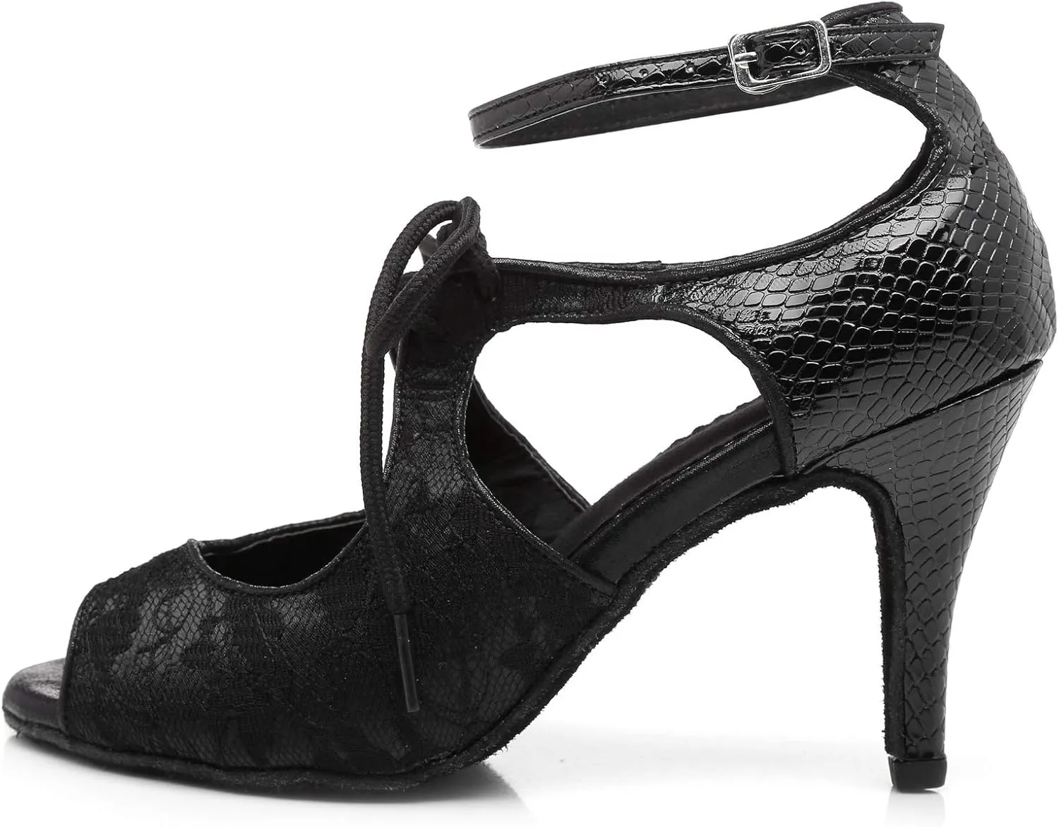 Women's Suede Sole Ballroom Dance Shoes Latin Salsa Glitter Performance Dance Shoes for 1920s