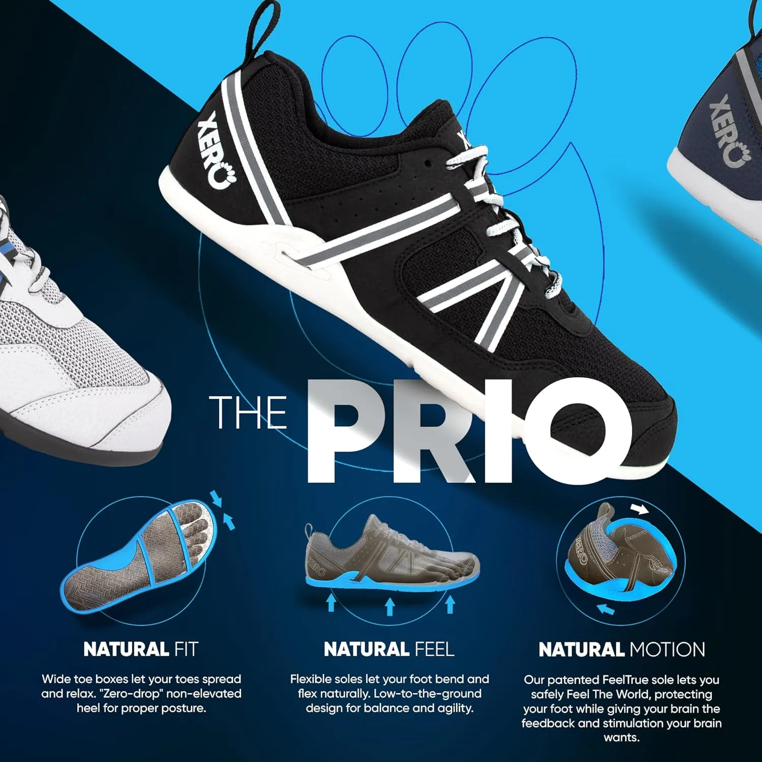 Xero Shoes Mens Prio Barefoot Athletic Sneaker