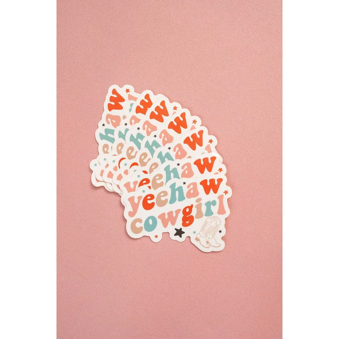 Yeehaw Cowgirl Sticker