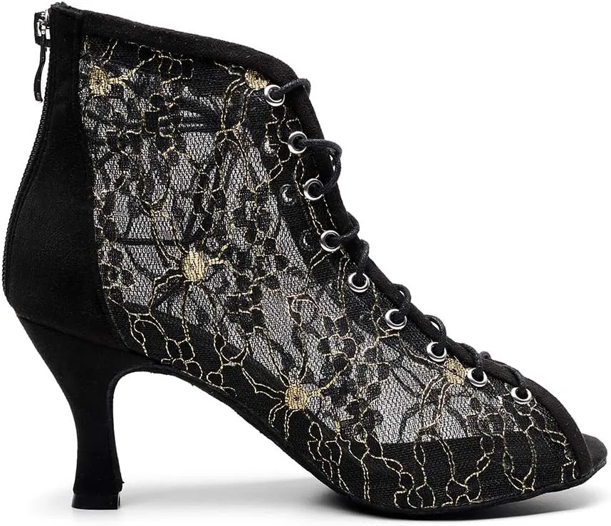 YKXLM Women's Latin Dance Shoes, Ballroom Performance Wedding Party Dance Shoes,Model QJW2002